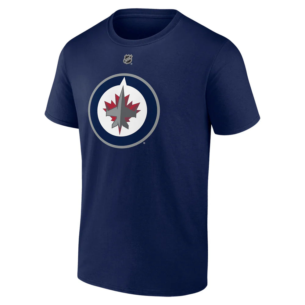 T-shirt authentique bleu marine pour homme de marque Jonathan Toews Winnipeg Jets, fanatiques de la LNH