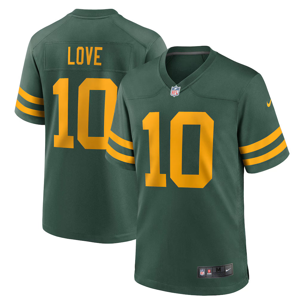 Jordan Love Green Bay Packers NFL Nike Men's Green Alternate Game Jersey