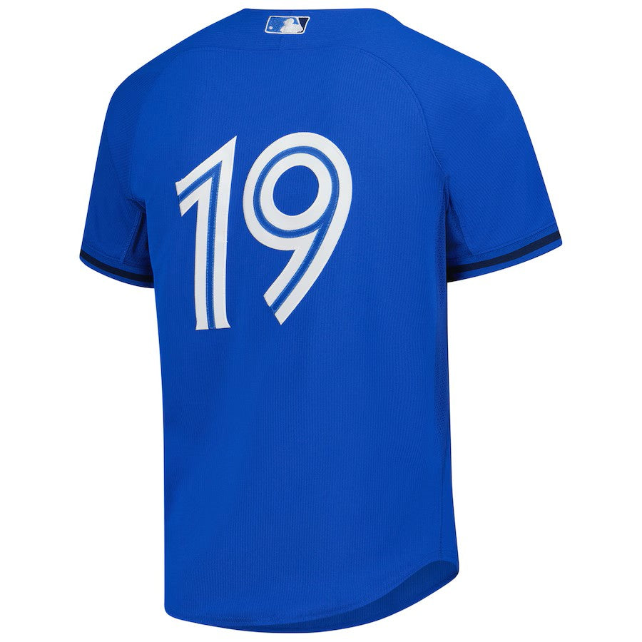 Maillot authentique bleu royal BP de Jose Bautista pour homme des Blue Jays de Toronto MLB Mitchell & Ness