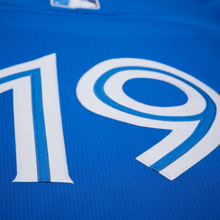 Maillot authentique bleu royal BP de Jose Bautista pour homme des Blue Jays de Toronto MLB Mitchell & Ness