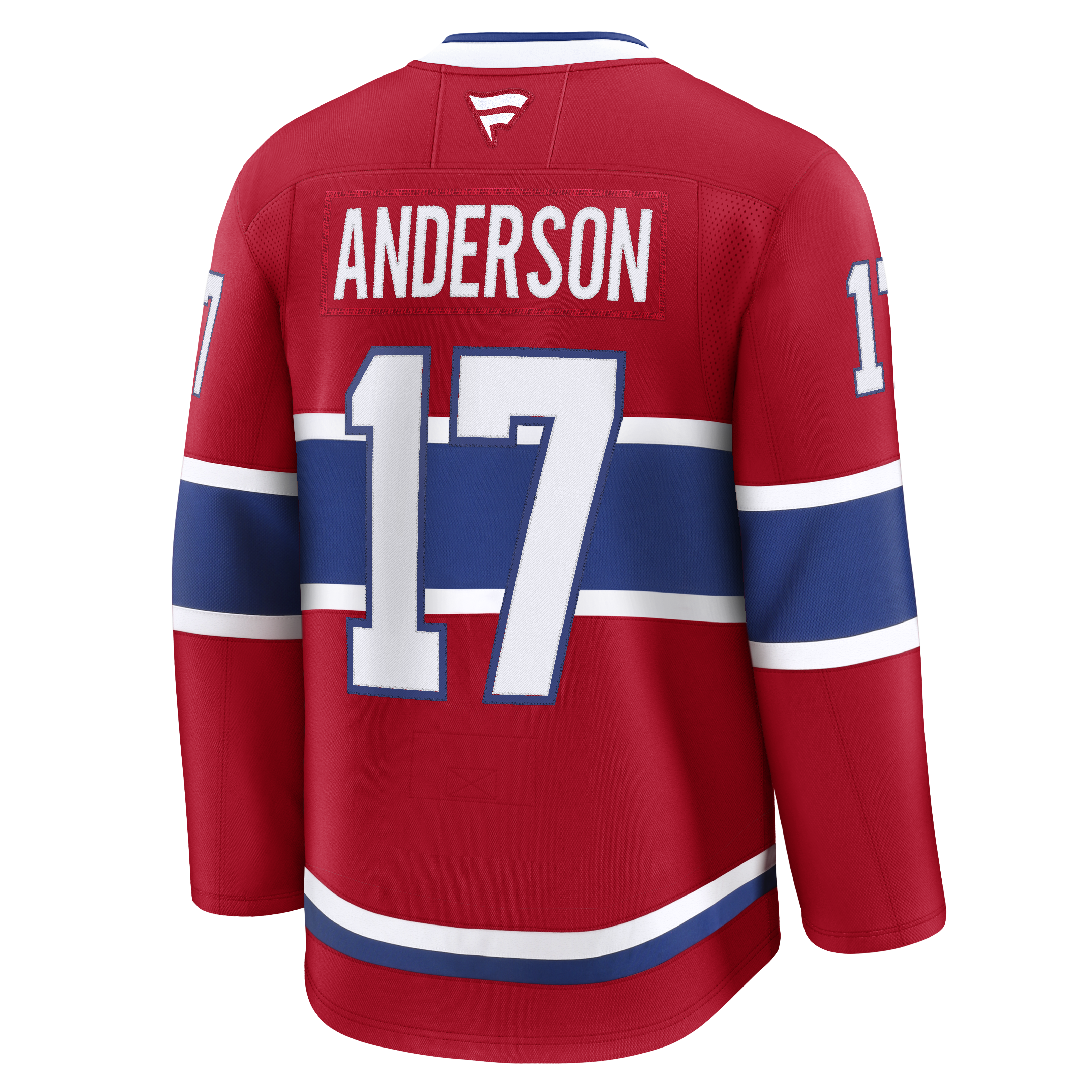 Maillot rouge premium Pro-Stitched Fanatics Branded Josh Anderson des Canadiens de Montréal pour homme