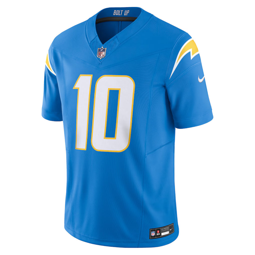Justin Herbert Los Angeles Chargers NFL Nike Men's Powder Blue Vapor F.U.S.E. Limited Jersey