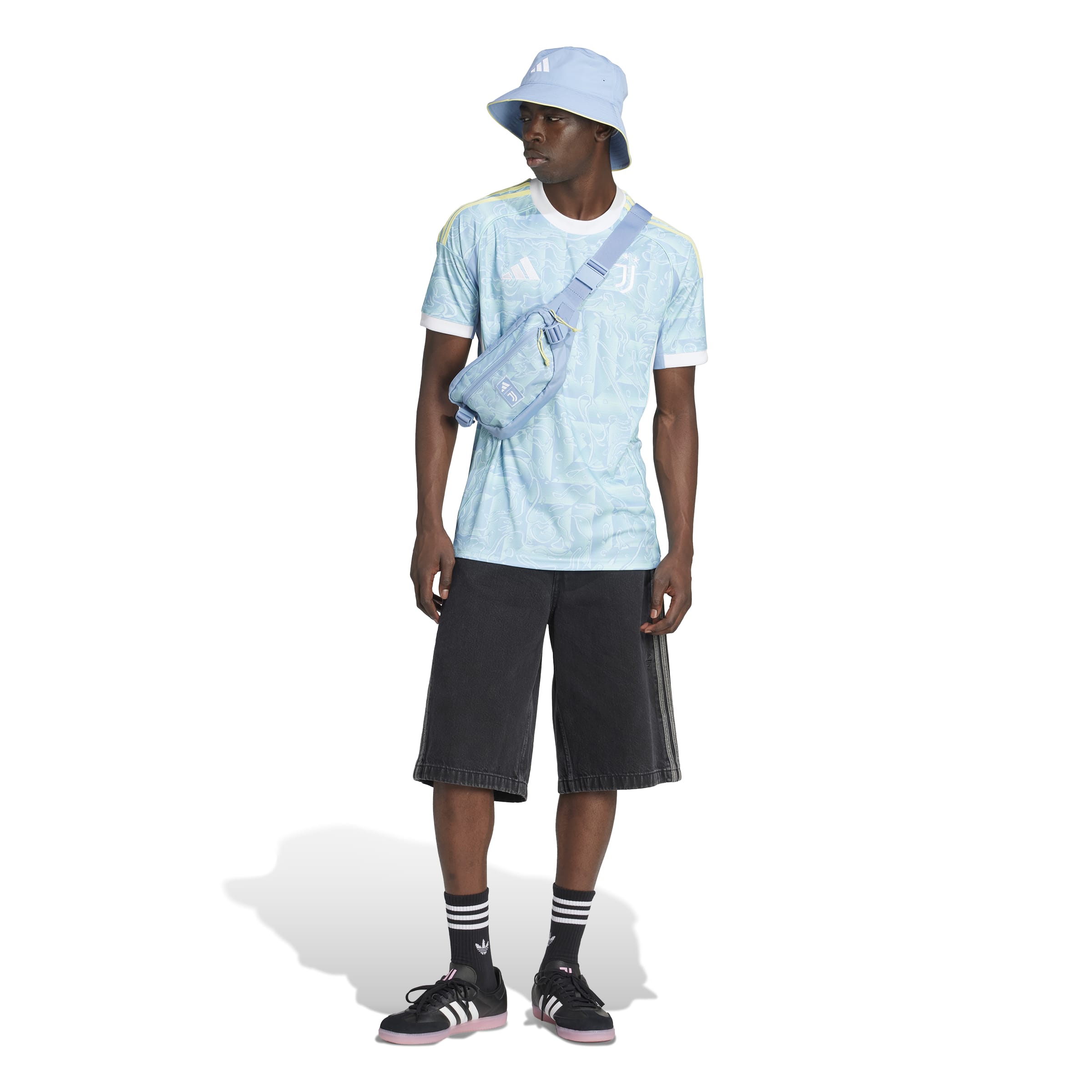 Juventus Serie A Adidas Men's Ash Blue 2025/26 Away Replica Jersey