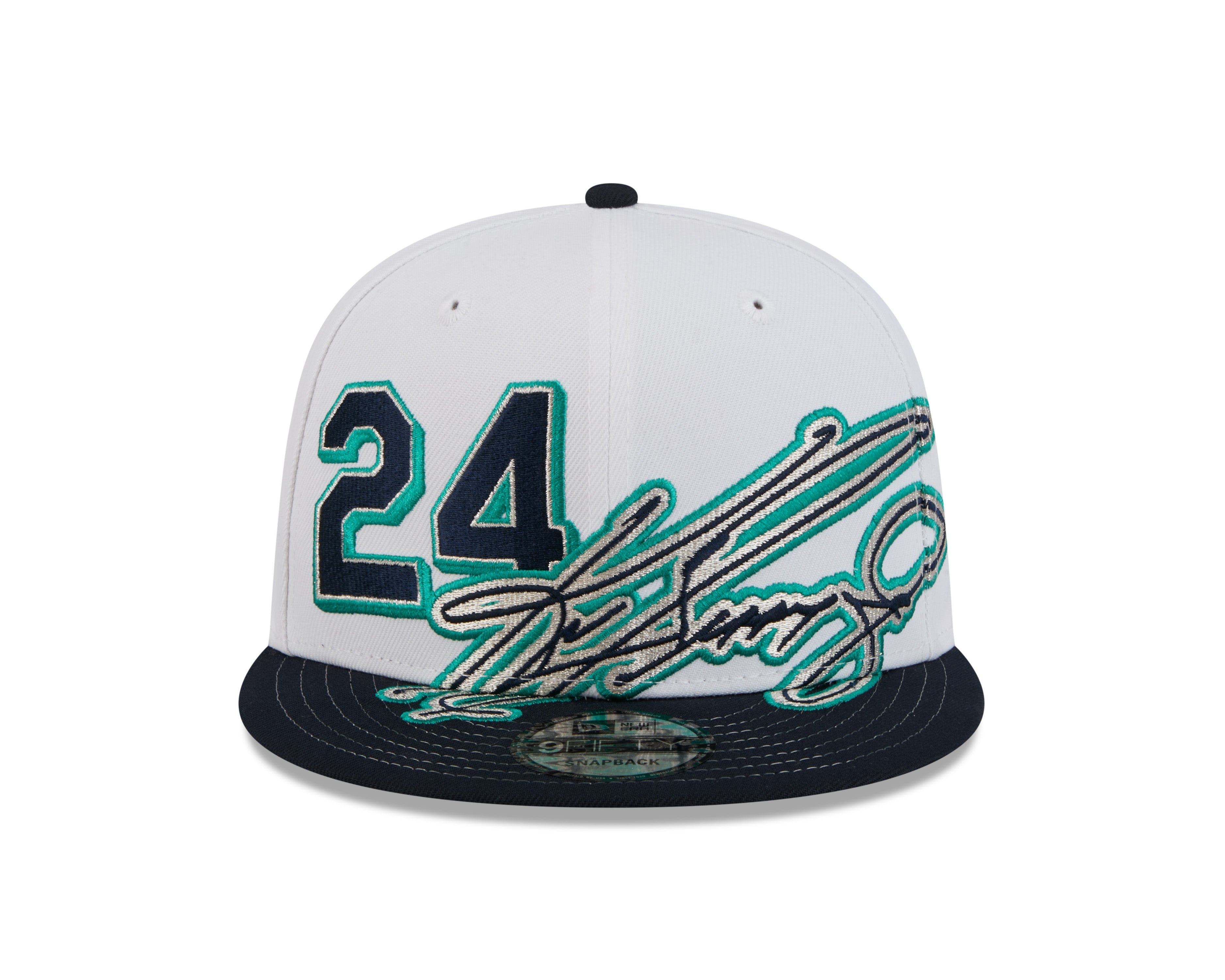 Ken Griffey Jr. Seattle Mariners MLB New Era Men's White/Navy 9Fifty Signature Snapback