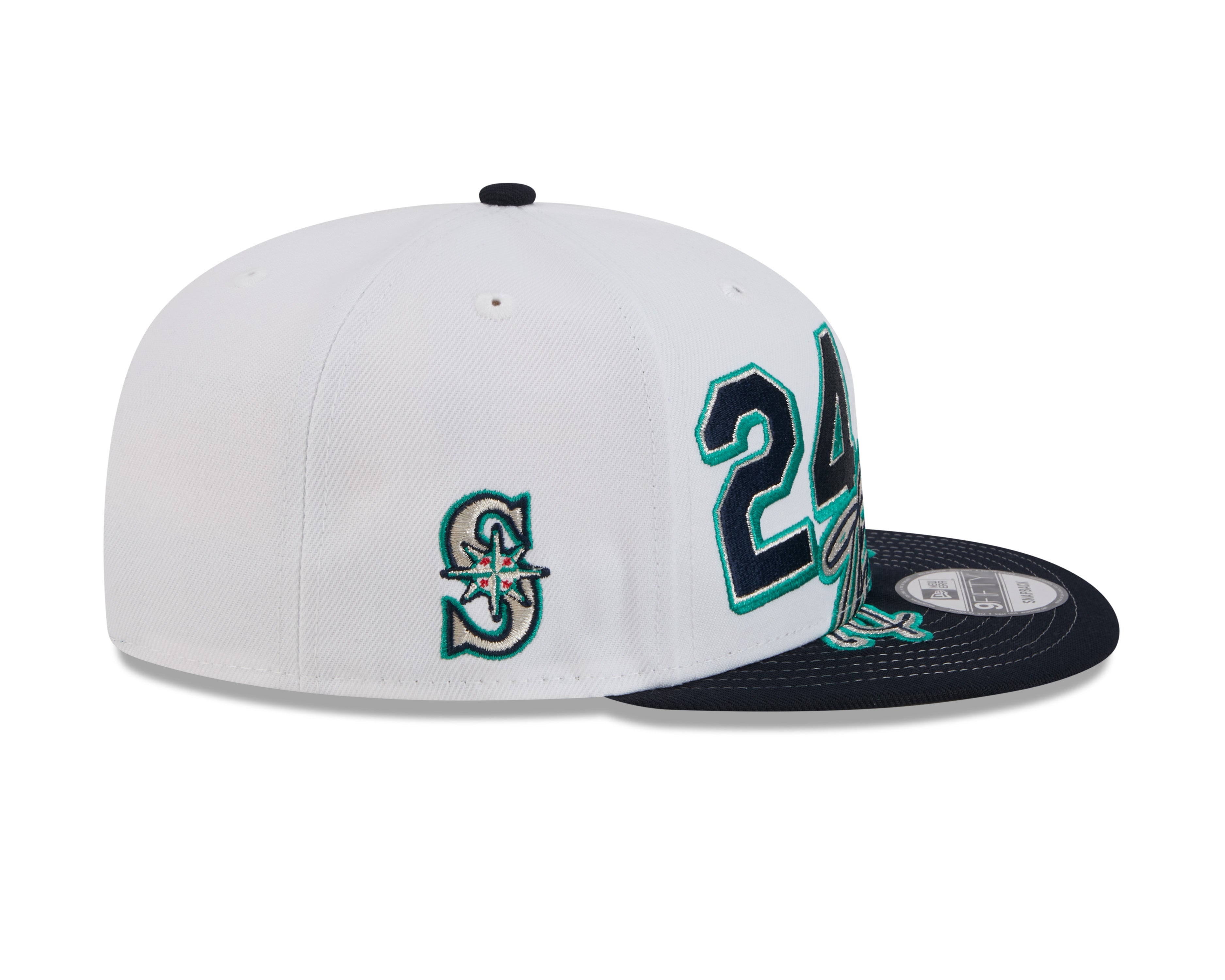 Ken Griffey Jr. Seattle Mariners MLB New Era Men's White/Navy 9Fifty Signature Snapback