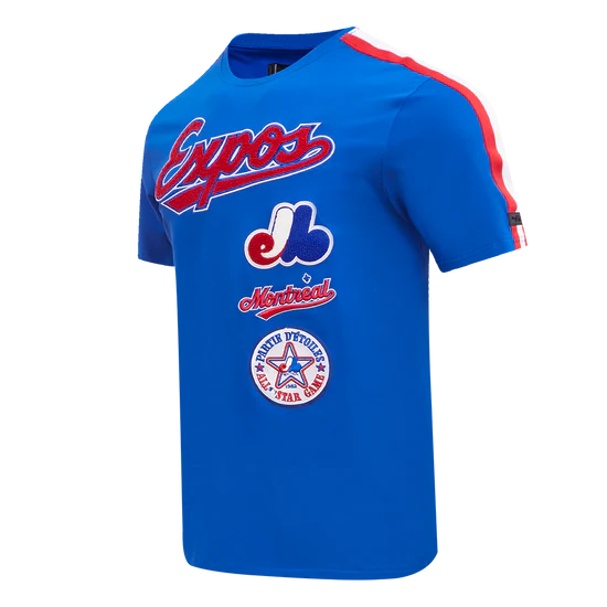 Montreal Expos MLB Pro Standard Men's Royal Cooperstown Retro Classic Striped Top T-shirt