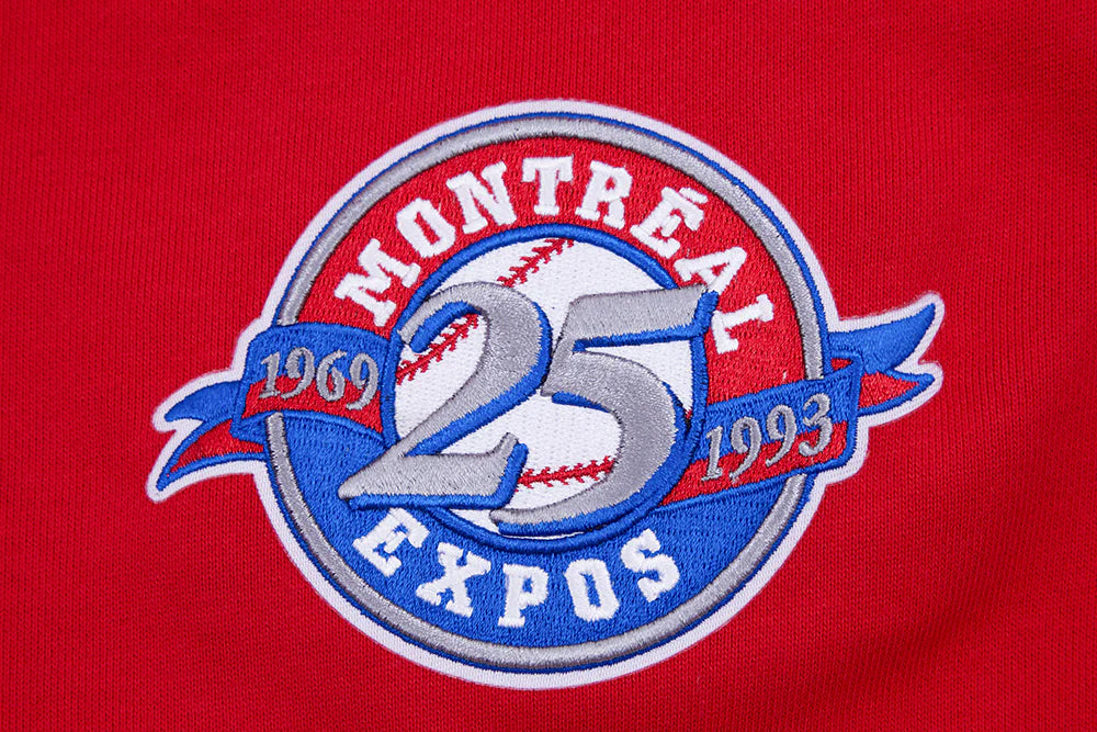 Sweat à capuche rétro classique rouge Cooperstown pour homme, modèle Pro Standard des Expos de Montréal (MLB).