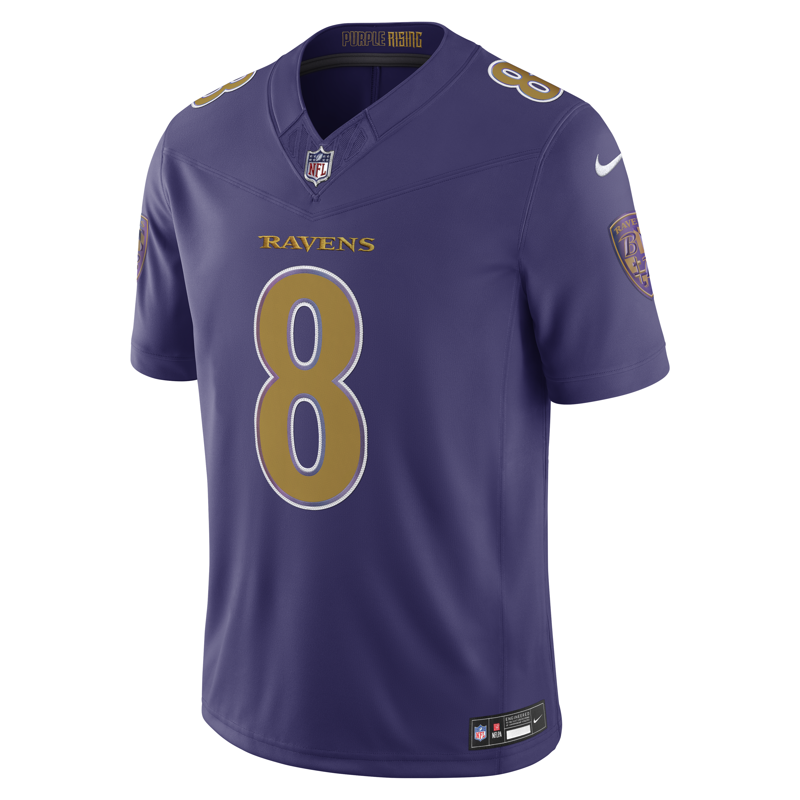 Lamar Jackson Baltimore Ravens NFL Nike Men's New Orchid Purple Vapor F.U.S.E. Limited Jersey
