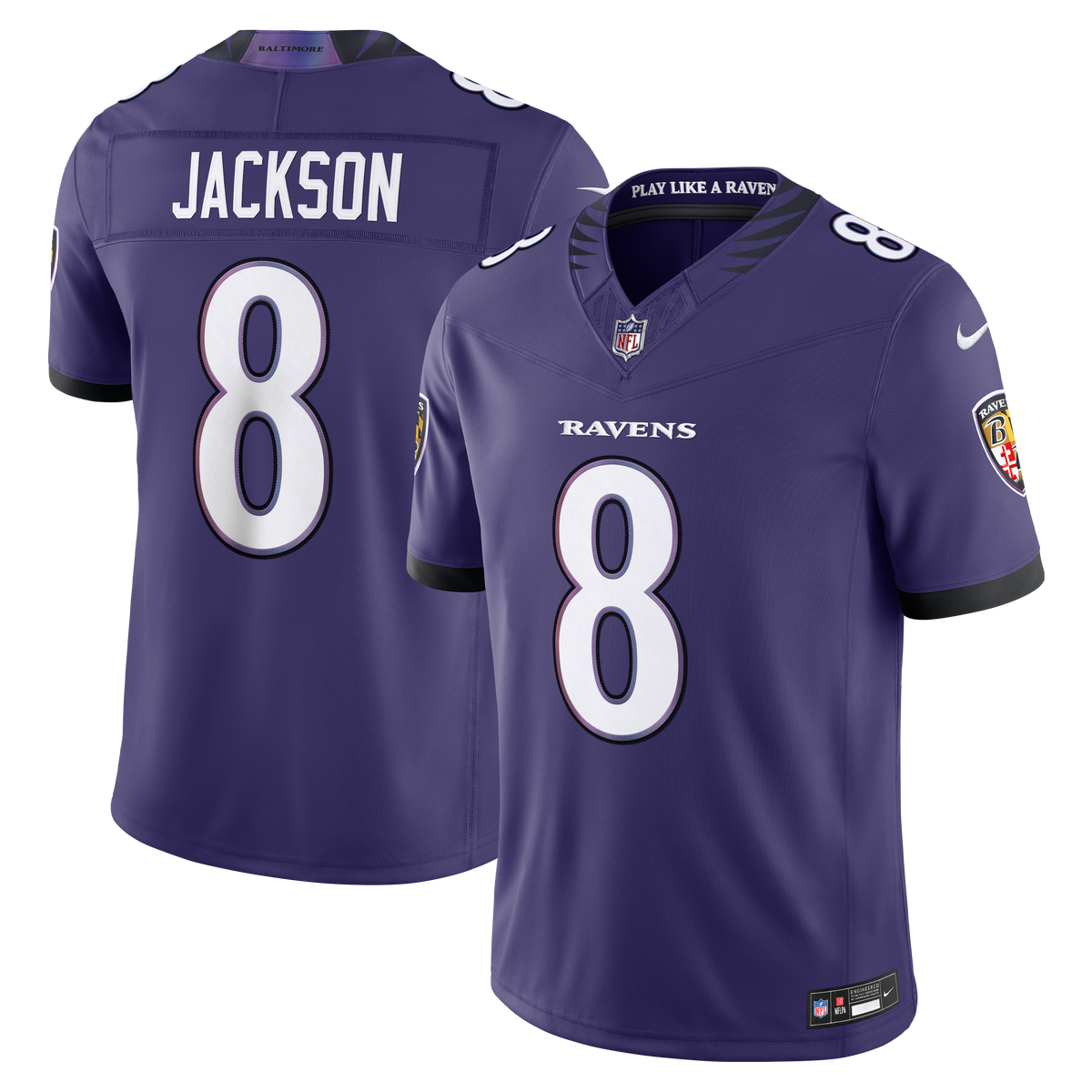 Lamar Jackson Baltimore Ravens NFL Nike Men's Purple Vapor F.U.S.E. Limited Player Sewn Jersey