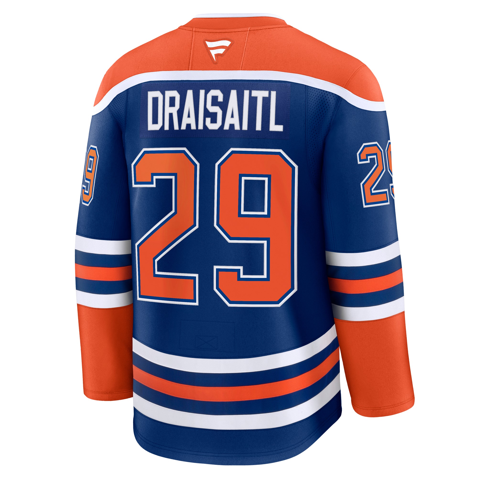 Maillot de marque NHL Fanatics pour homme, bleu royal, de qualité supérieure, de Leon Draisaitl, Oilers d'Edmonton