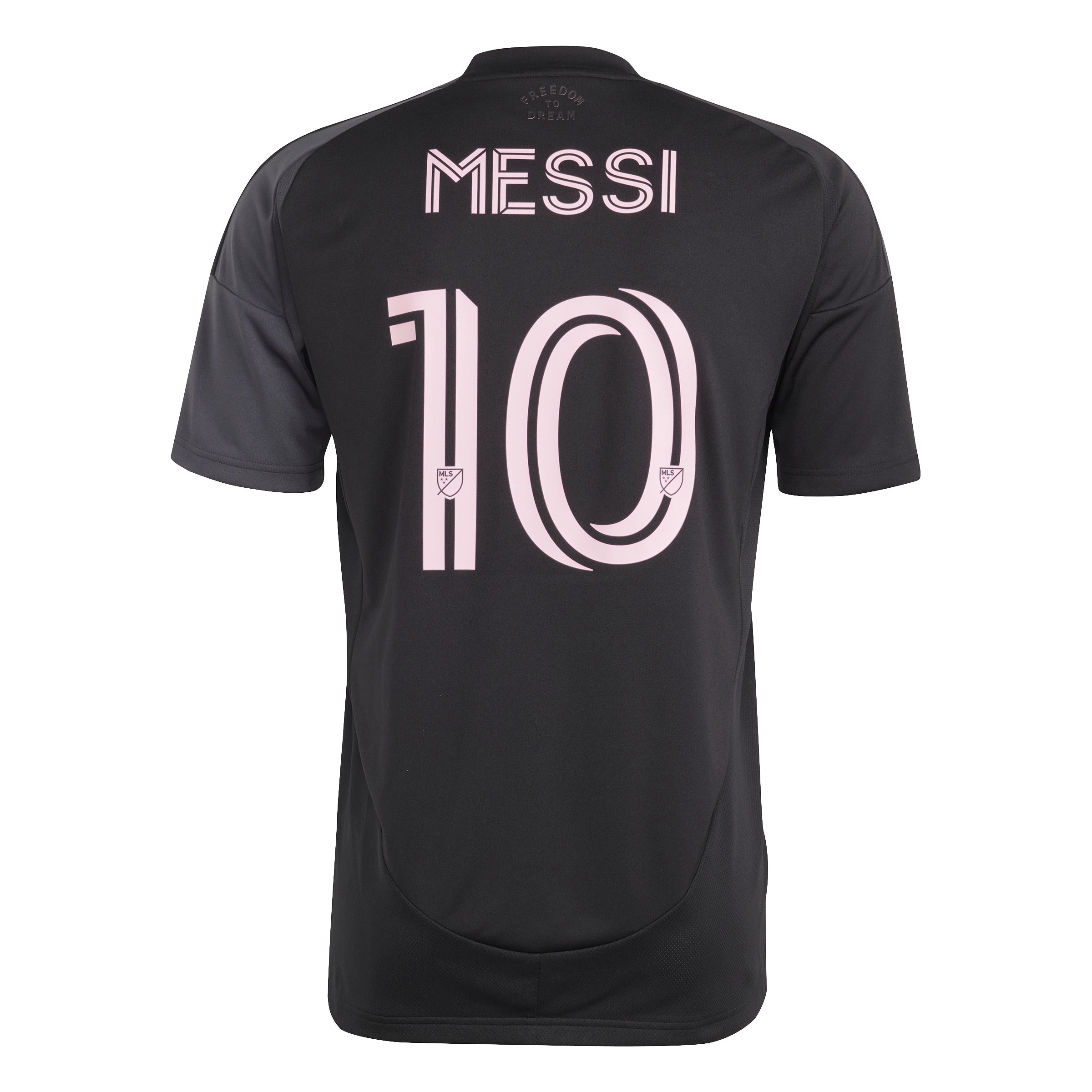 Maillot extérieur réplique noir 2025 de Lionel Messi Inter Miami FC MLS Adidas pour homme