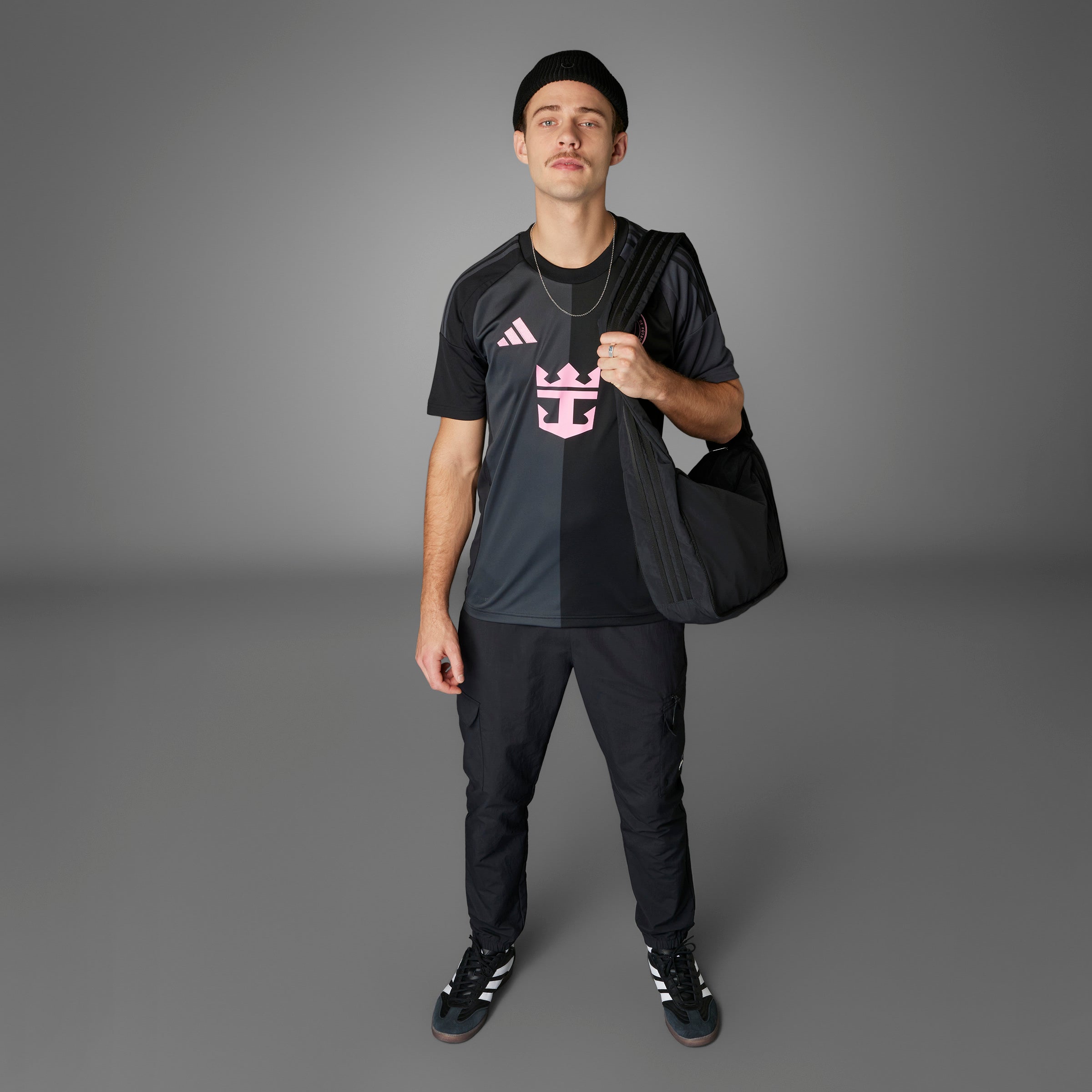 Maillot extérieur réplique noir 2025 de Lionel Messi Inter Miami FC MLS Adidas pour homme