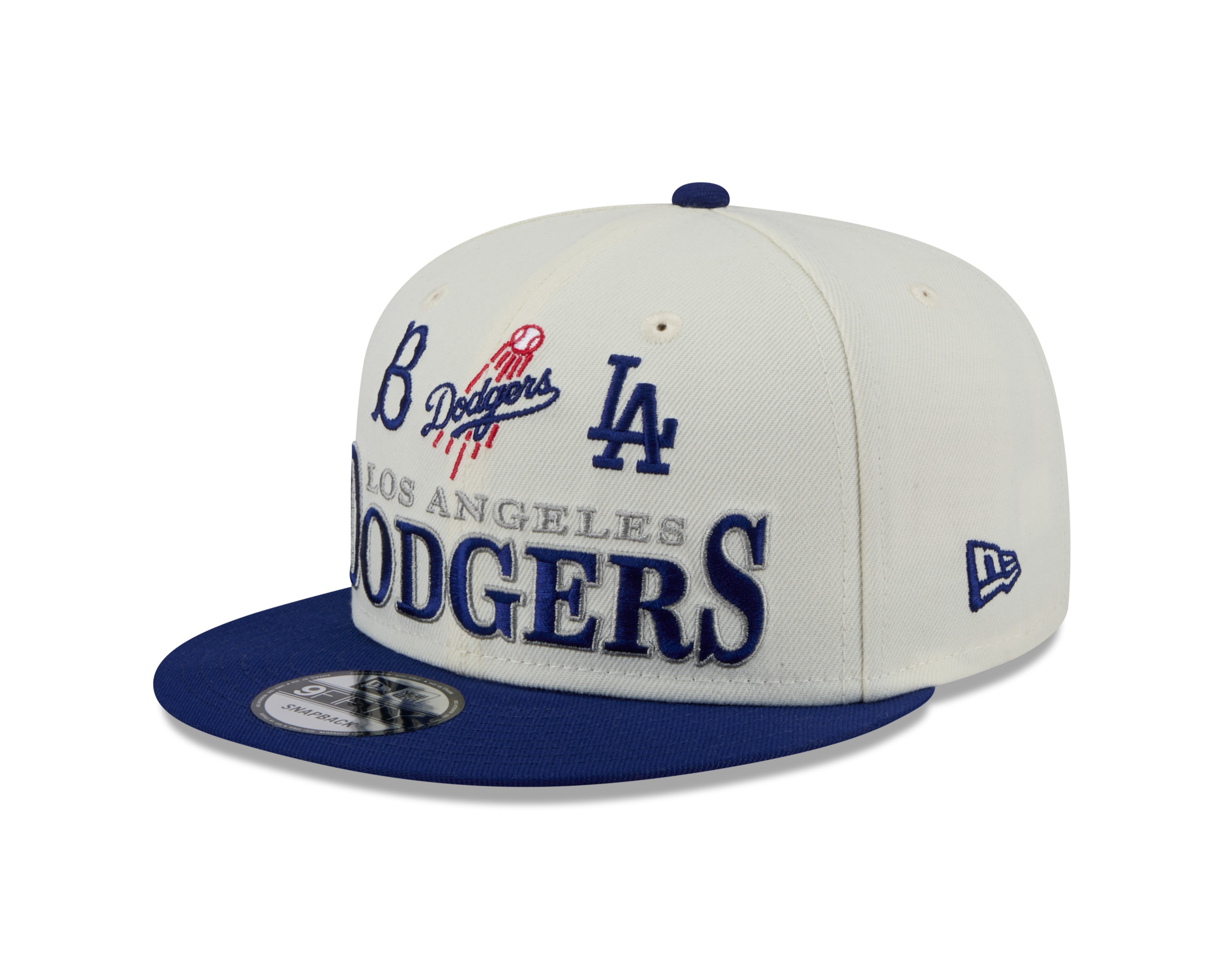 Los Angeles Dodgers MLB New Era Men's Cream/Navy 9Fifty Two Tone Archive Snapback
