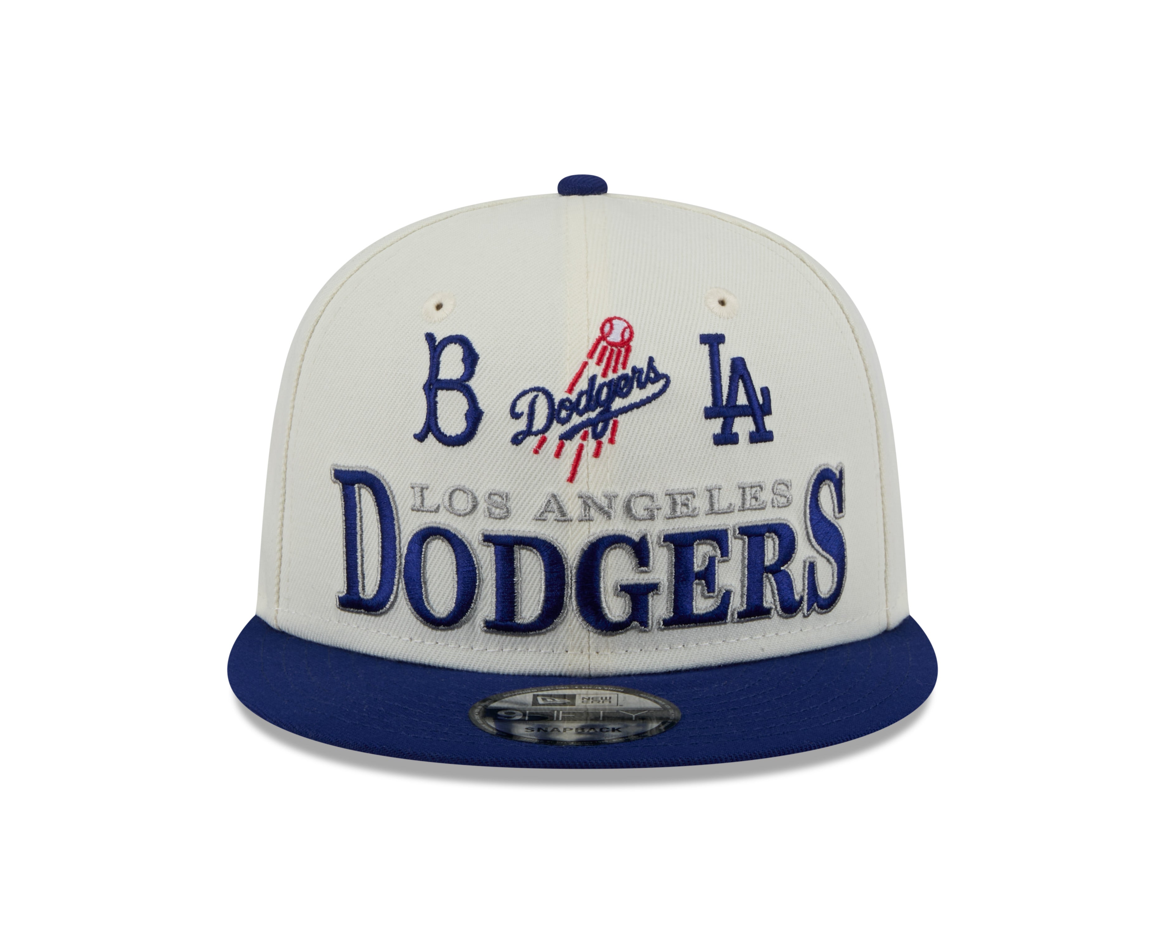 Los Angeles Dodgers MLB New Era Men's Cream/Navy 9Fifty Two Tone Archive Snapback