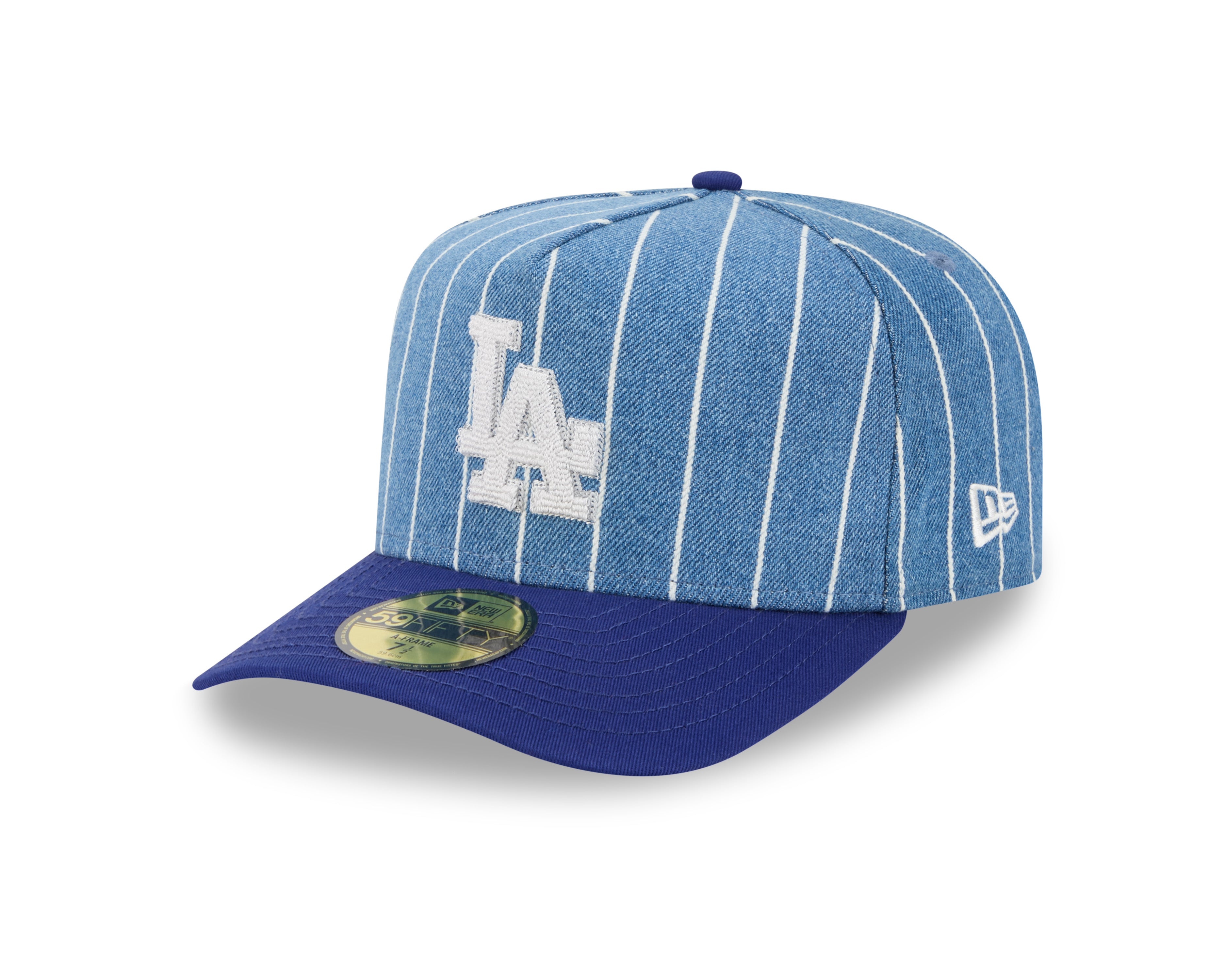 Los Angeles Dodgers MLB New Era Men's Light Blue/Royal Blue 59Fifty A-Frame Parallel Fitted Hat