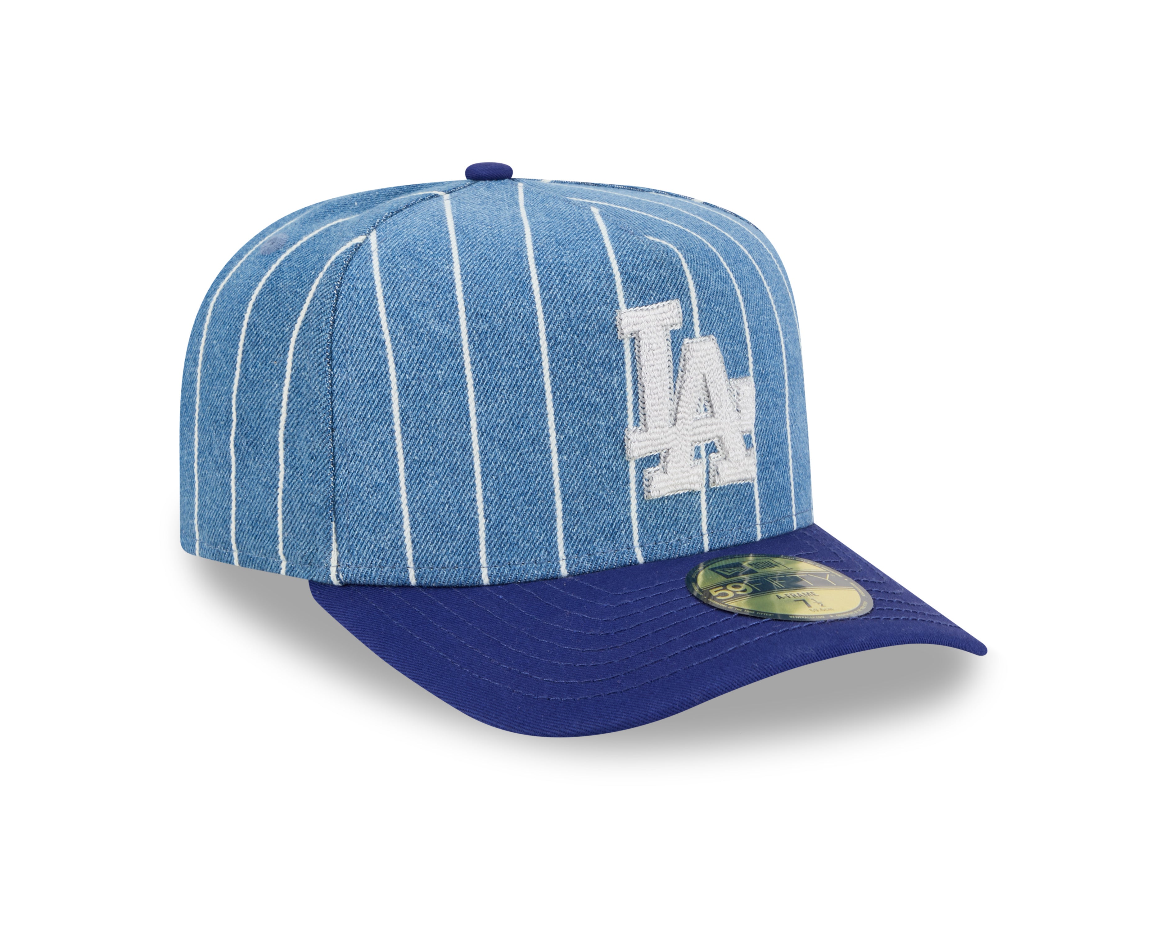 Los Angeles Dodgers MLB New Era Men's Light Blue/Royal Blue 59Fifty A-Frame Parallel Fitted Hat