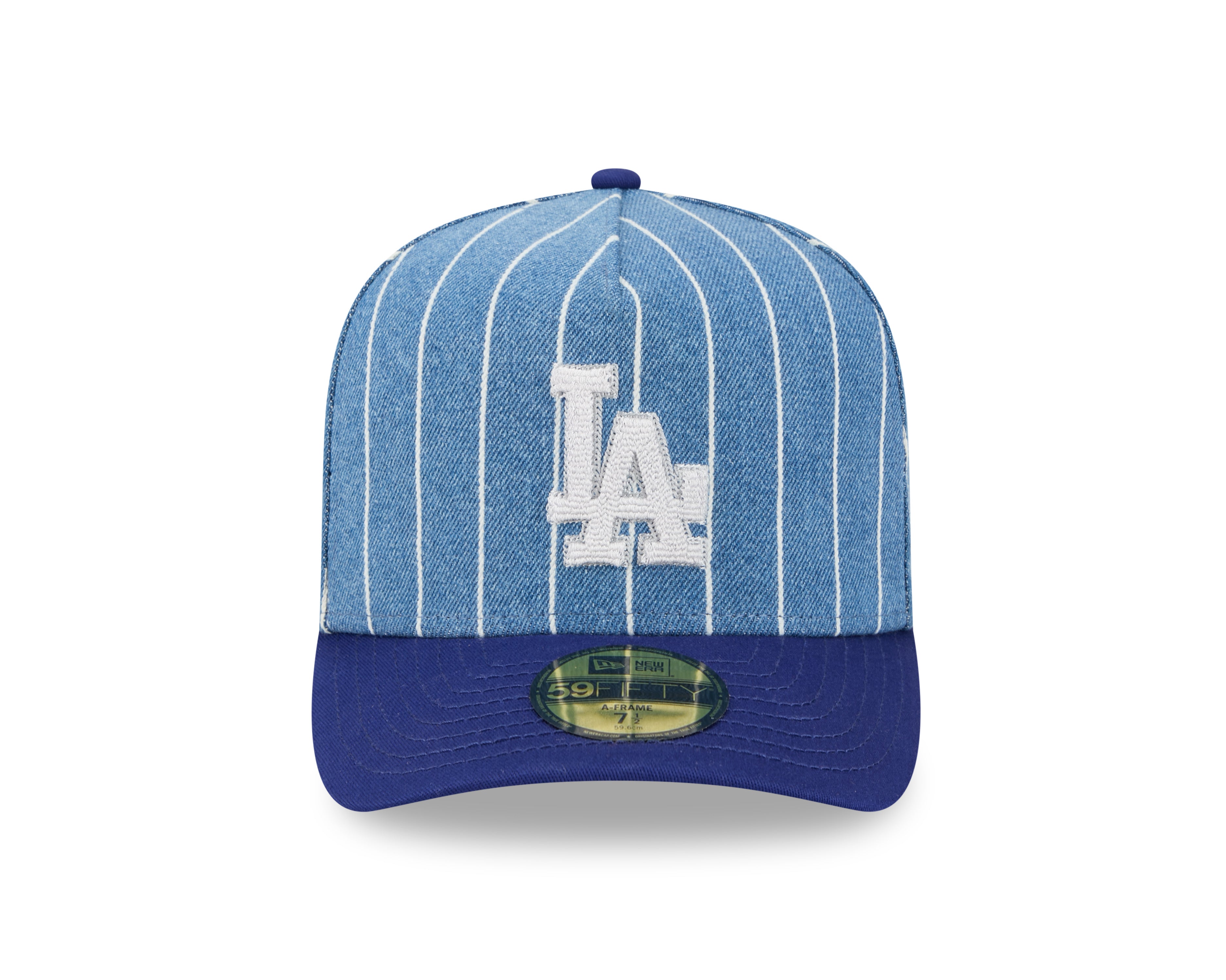 Los Angeles Dodgers MLB New Era Men's Light Blue/Royal Blue 59Fifty A-Frame Parallel Fitted Hat