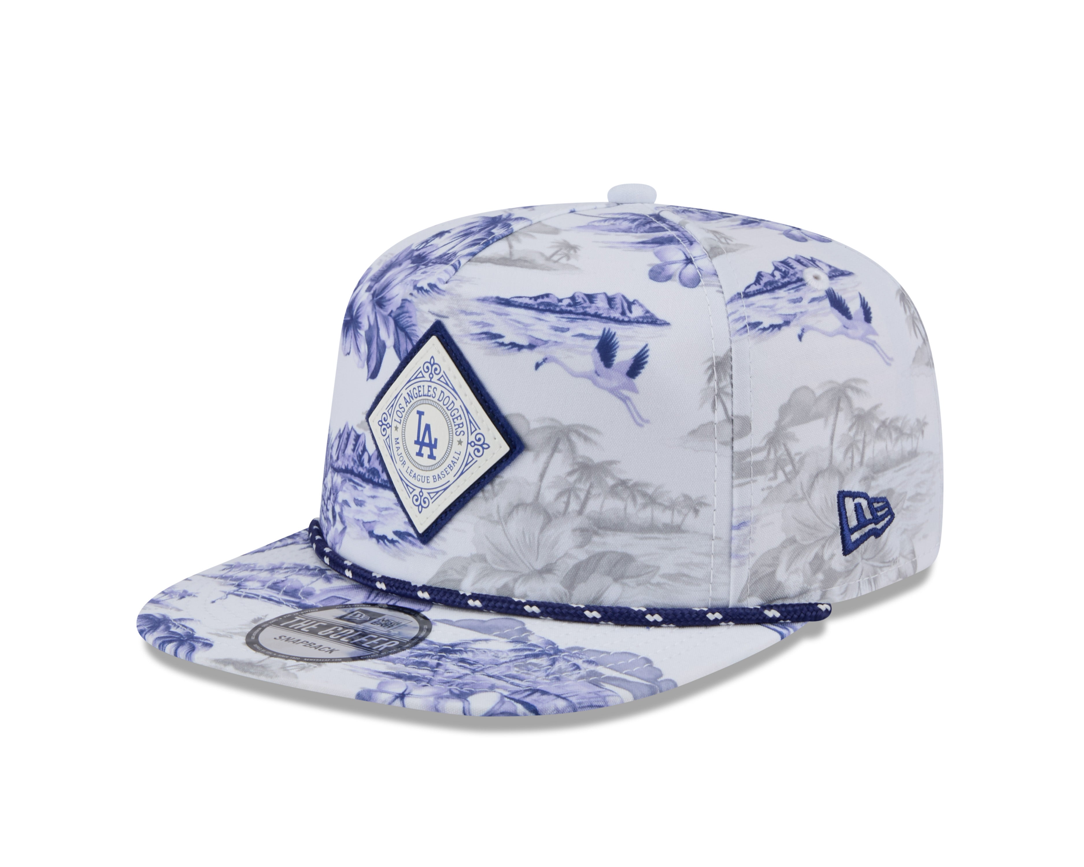 Los Angeles Dodgers MLB New Era Men's White Cord Golfer Printed Snapback