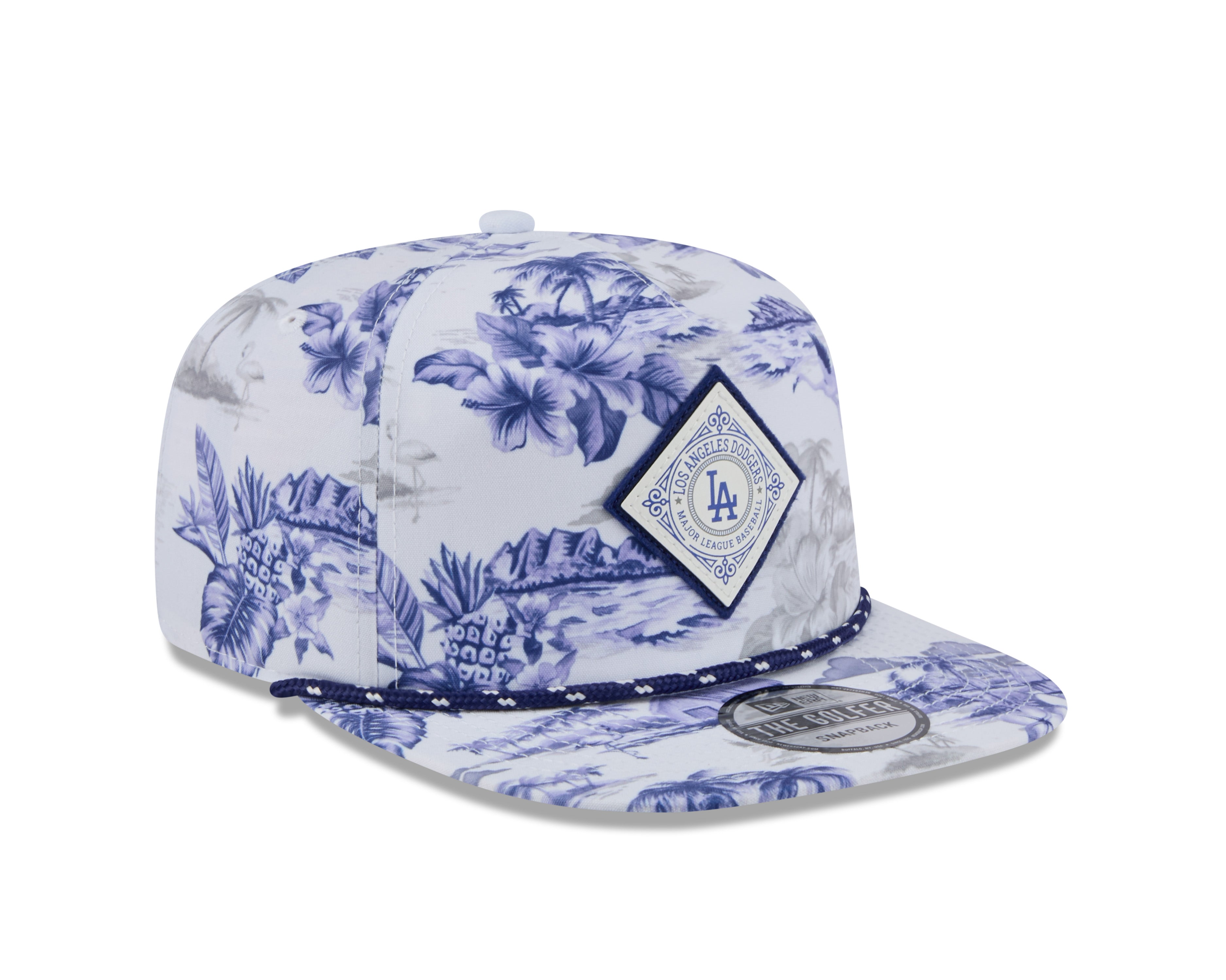 Los Angeles Dodgers MLB New Era Men's White Cord Golfer Printed Snapback