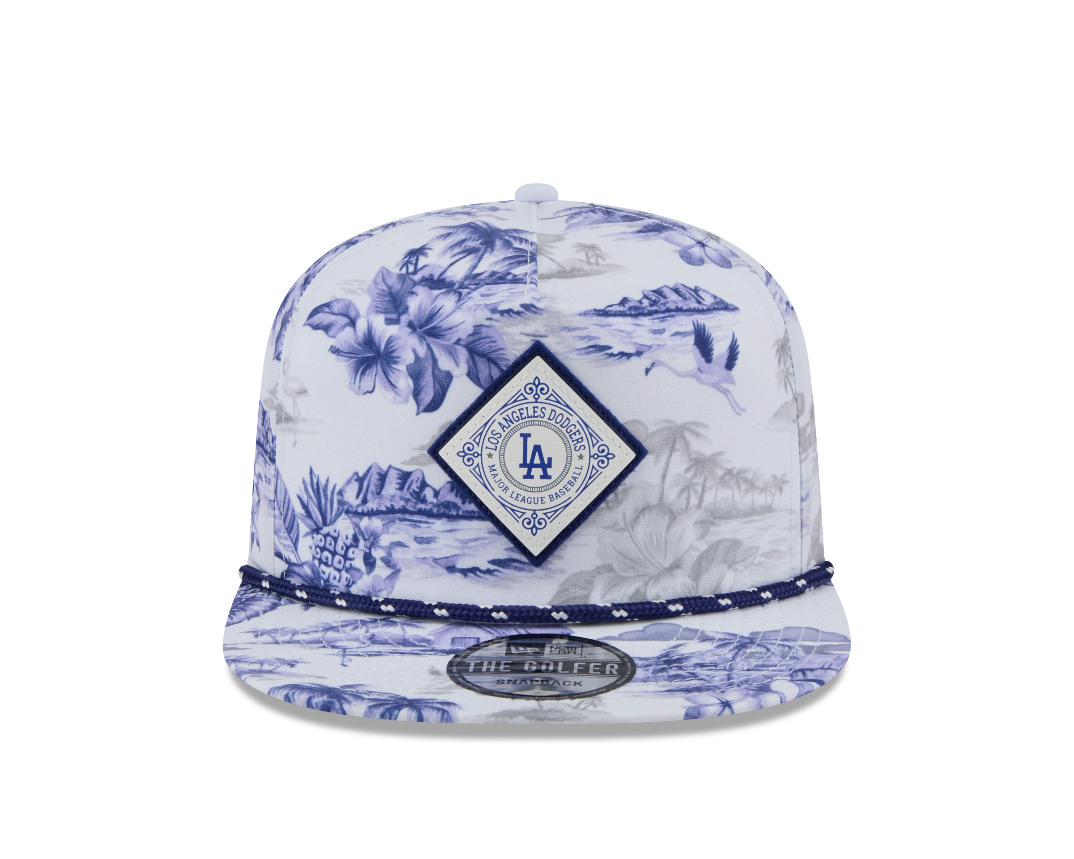 Los Angeles Dodgers MLB New Era Men's White Cord Golfer Printed Snapback