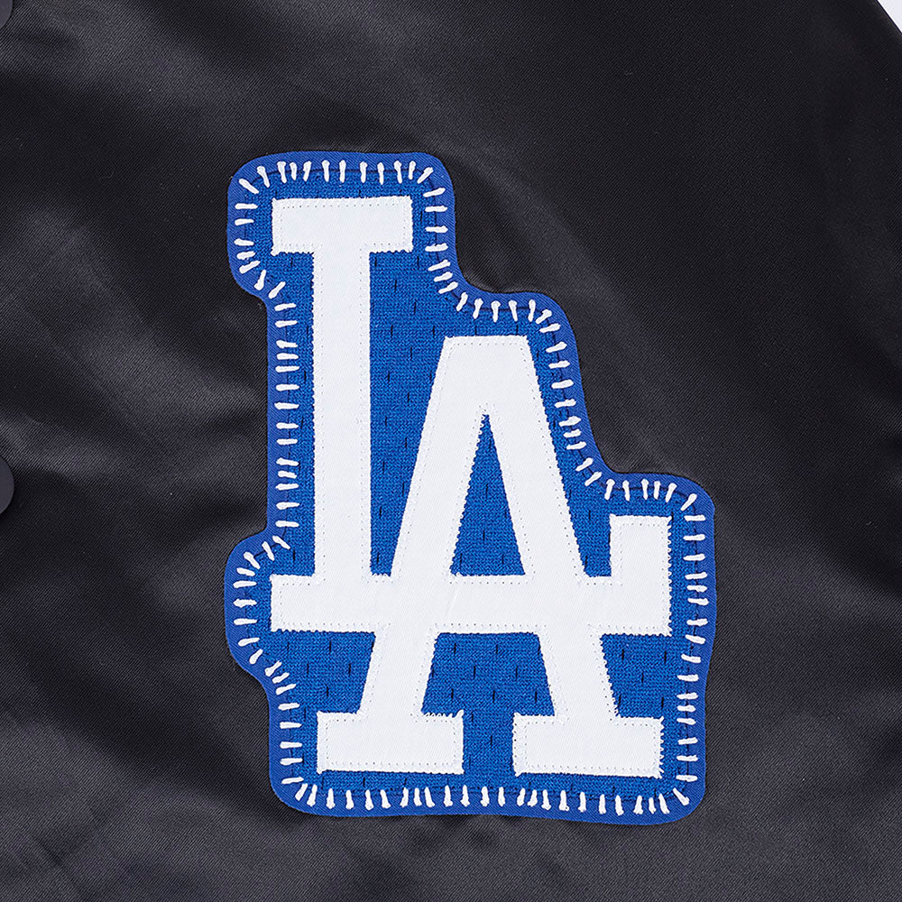 Veste en satin côtelé noir à coutures apparentes pour homme Los Angeles Dodgers MLB Pro Standard