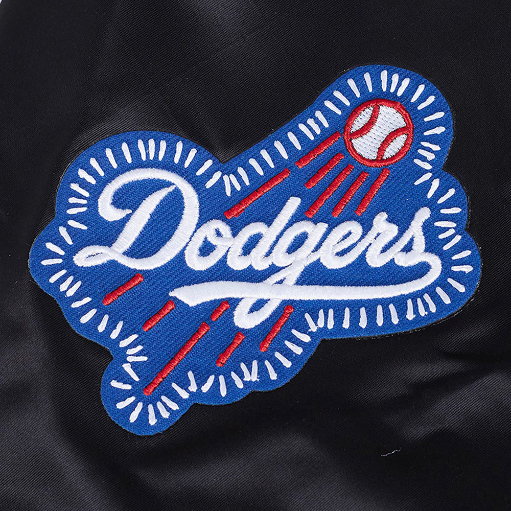 Veste en satin côtelé noir à coutures apparentes pour homme Los Angeles Dodgers MLB Pro Standard