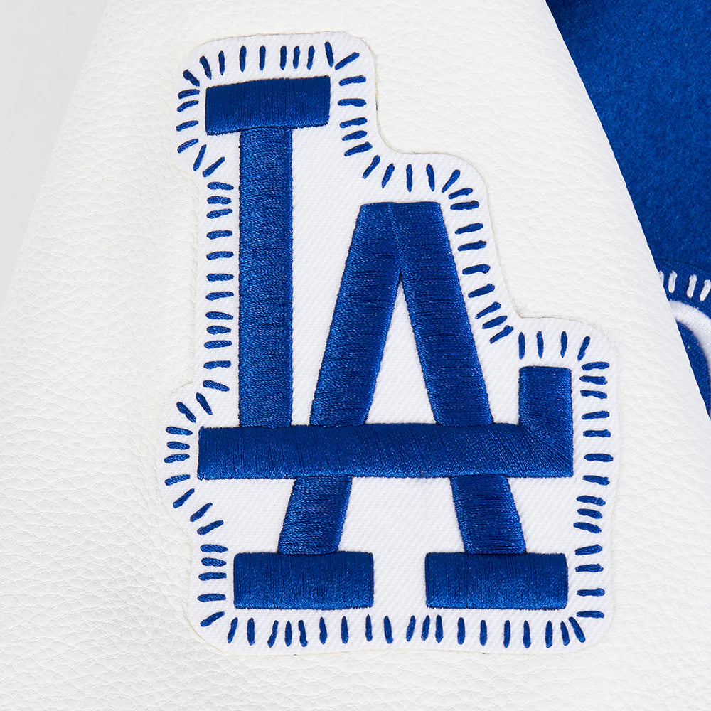 Veste universitaire en laine côtelée bleu royal Los Angeles Dodgers MLB Pro Standard pour homme, à surpiqûres personnalisées