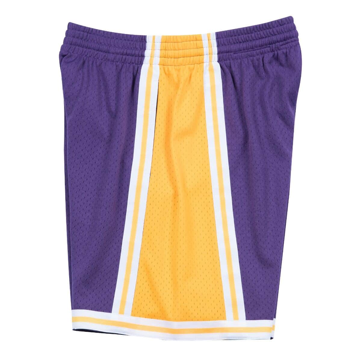 Los Angeles Lakers NBA Mitchell & Ness Men's Purple 1984-85 Hardwood Classics Swingman Shorts