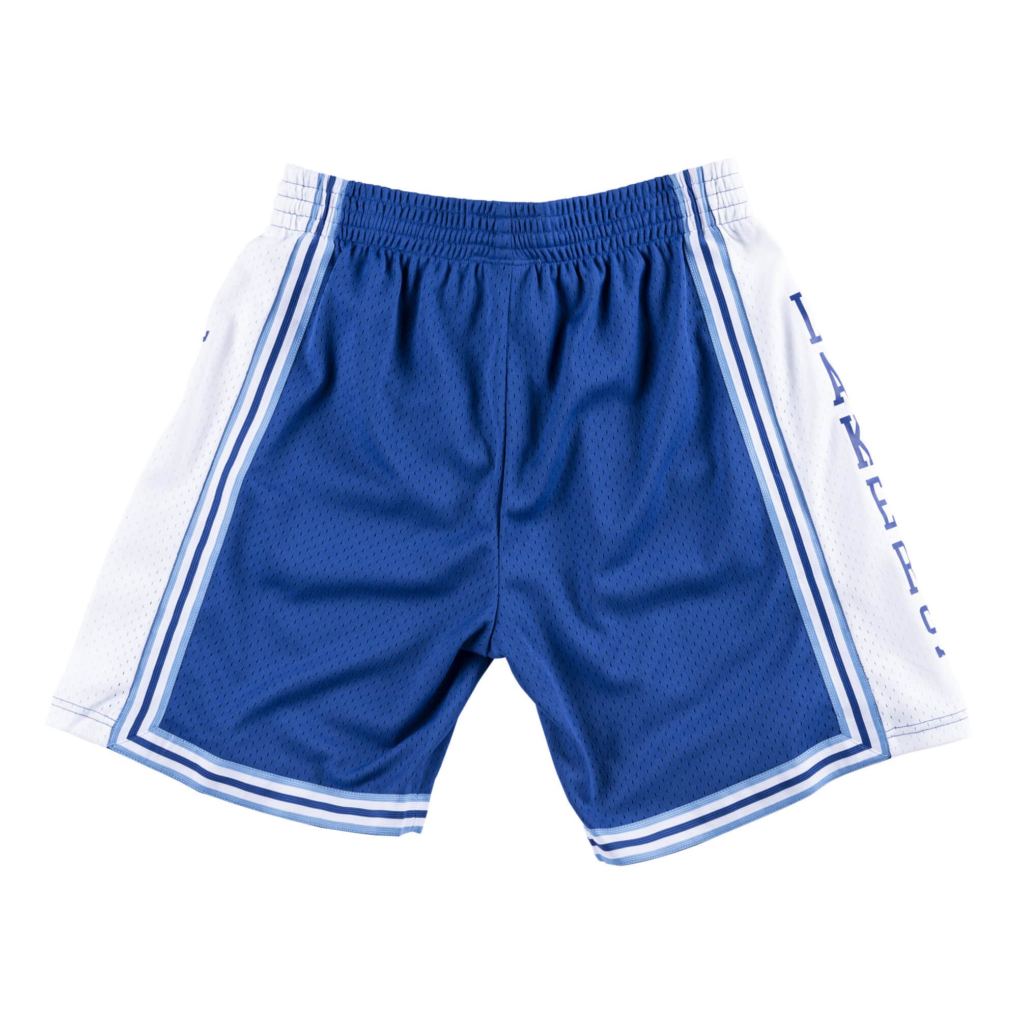 Los Angeles Lakers NBA Mitchell & Ness Men's Royal Blue 1996-97 Hardwood Classics Swingman Shorts