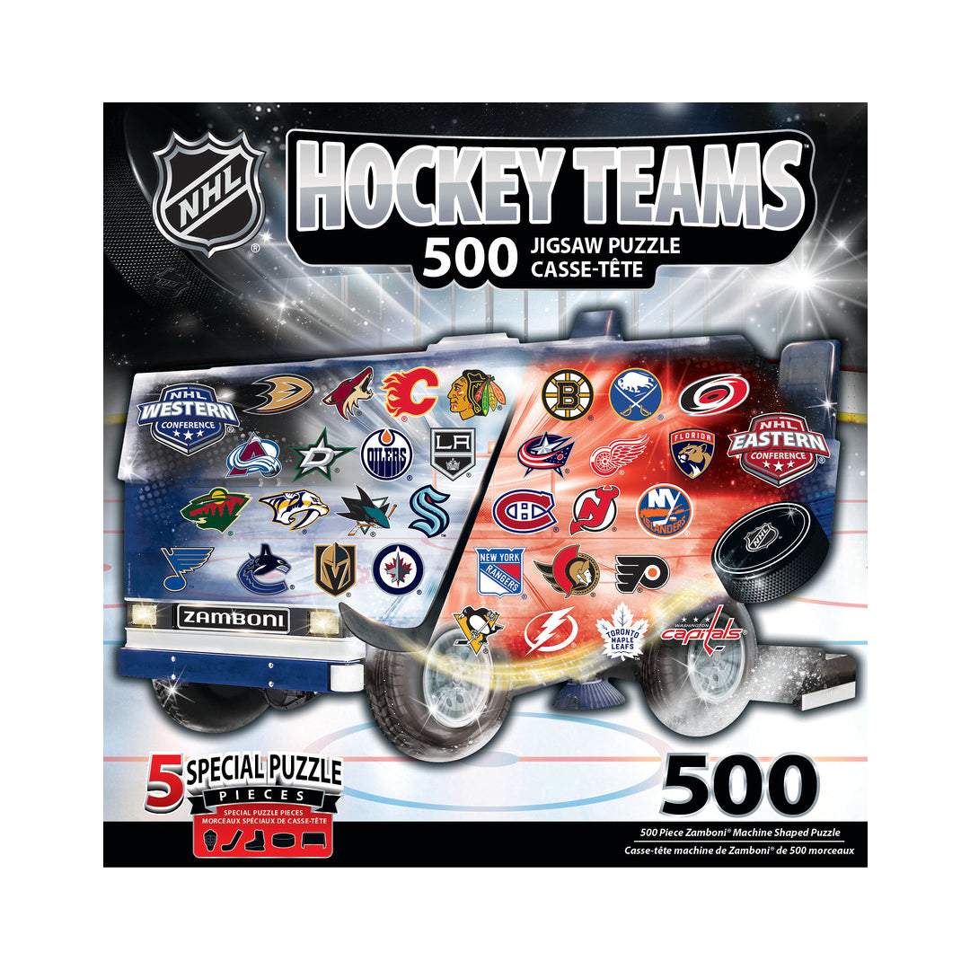 NHL Masterpieces 500 piece Zamboni Shaped Jigsaw Puzzle