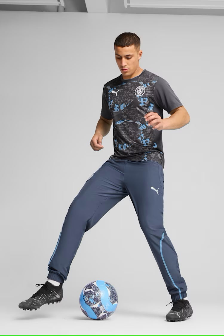 Maillot pré-match Puma Manchester City EPL gris pour homme 2024/25