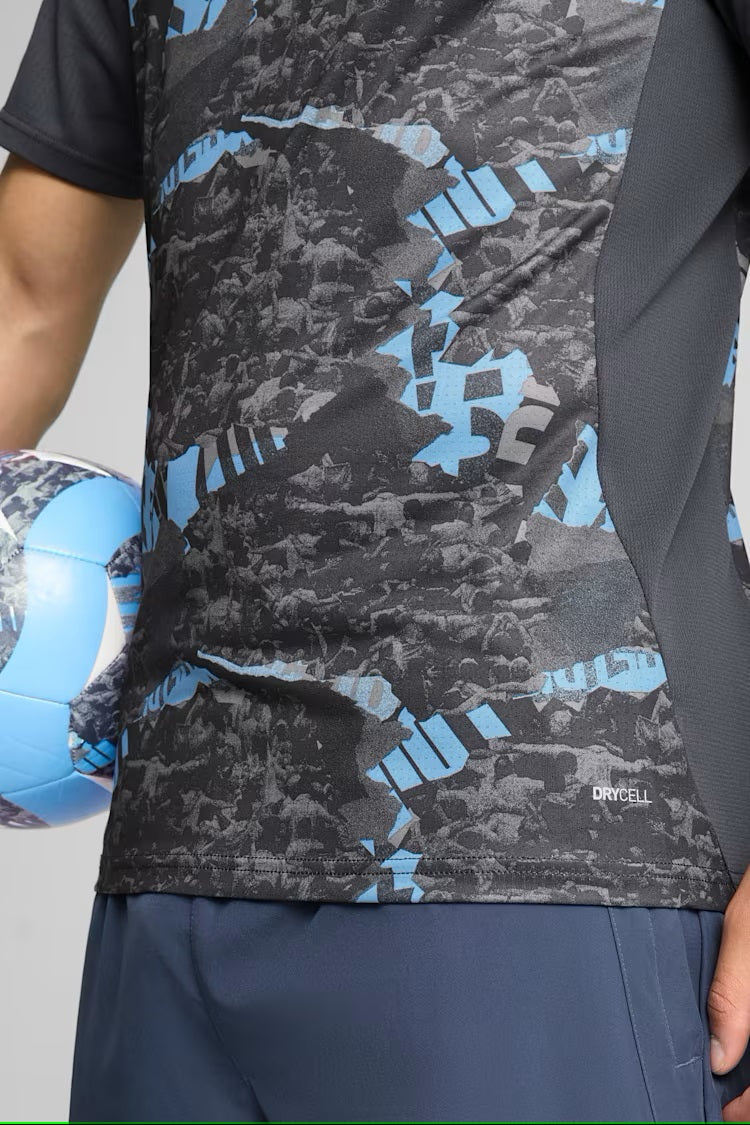 Maillot pré-match Puma Manchester City EPL gris pour homme 2024/25