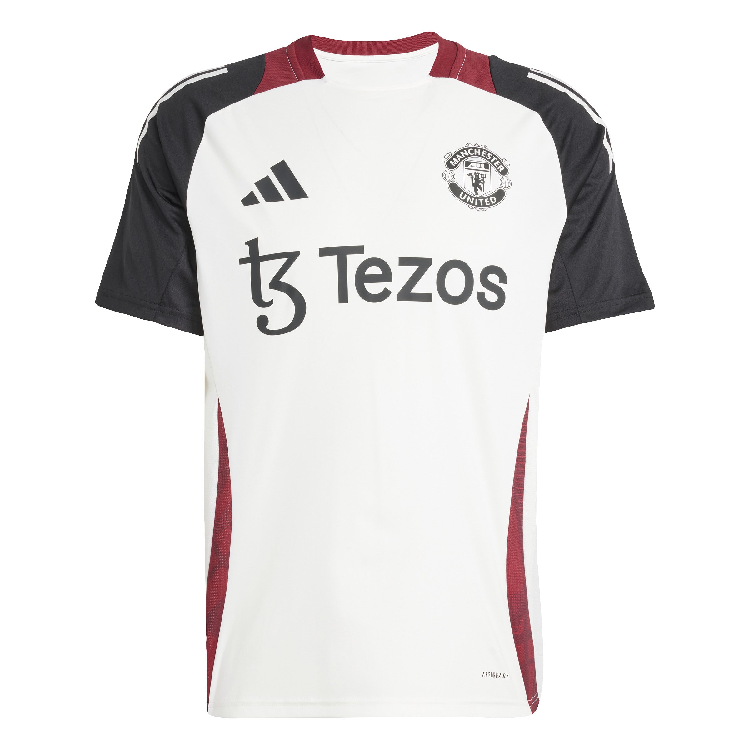 Maillot d'entraînement blanc Adidas Manchester United FC EPL 2025 pour homme