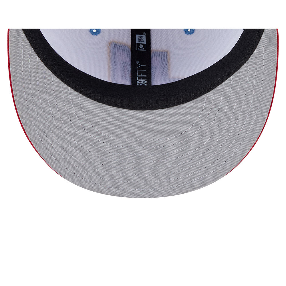 Casquette ajustée New Era 59Fifty Alternate Authentic Collection pour homme, blanc/rouge, Memphis Redbirds MiLB