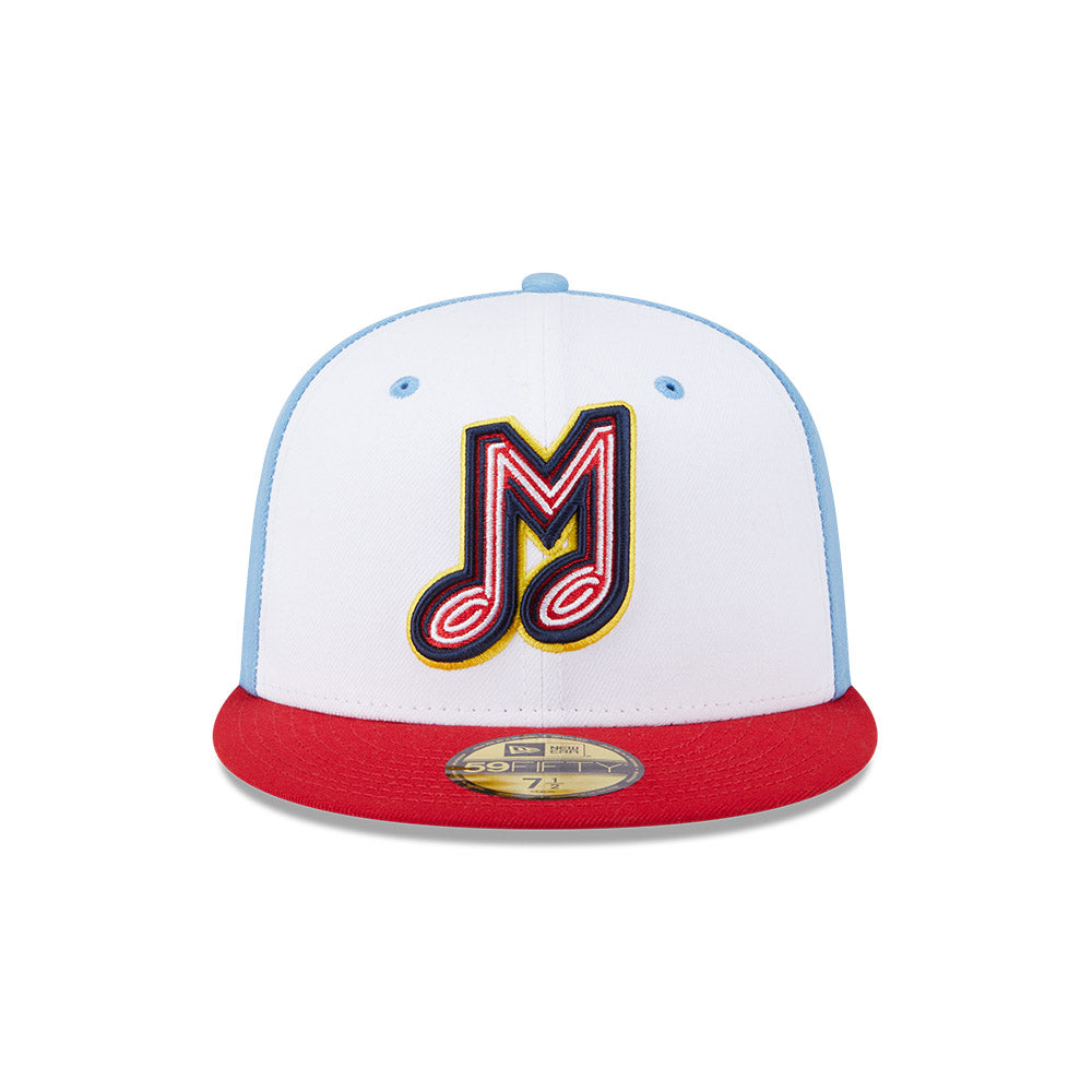Casquette ajustée New Era 59Fifty Alternate Authentic Collection pour homme, blanc/rouge, Memphis Redbirds MiLB