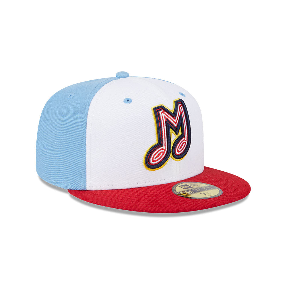 Casquette ajustée New Era 59Fifty Alternate Authentic Collection pour homme, blanc/rouge, Memphis Redbirds MiLB