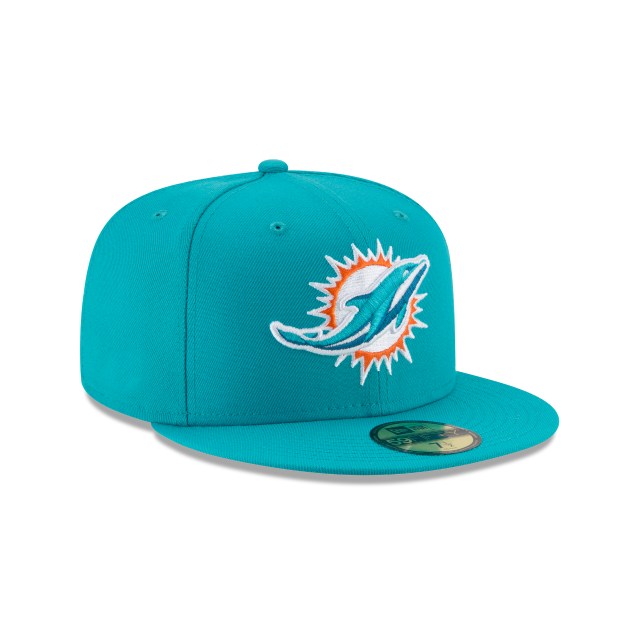 Miami Dolphins NFL New Era Men's Teal Breeze 59Fifty Team Basic Fitted Hat