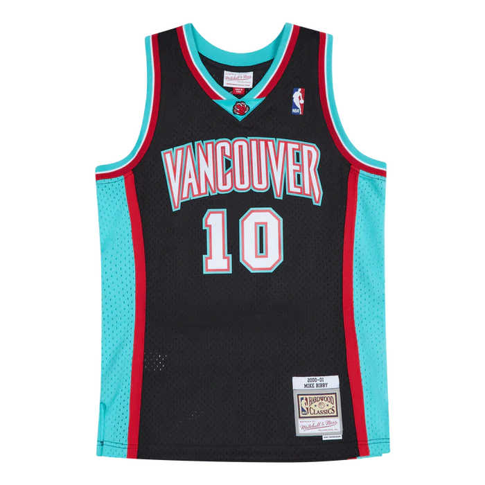 Maillot de basketball Mitchell & Ness pour homme, noir, 2000-01, Vancouver Grizzlies, Hardwood Classics