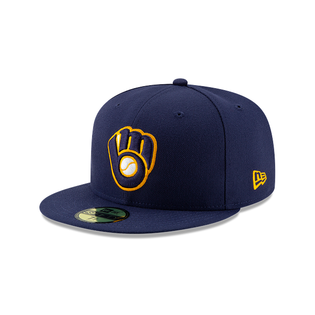 Milwaukee Brewers MLB New Era Casquette ajustée alternative 59Fifty Authentic Collection pour hommes