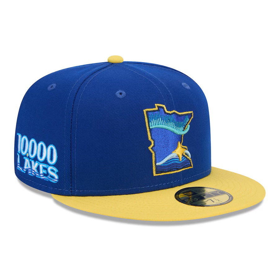 Casquette ajustée 59Fifty 2024 City Connect bleu roi/or des Twins du Minnesota MLB New Era pour homme