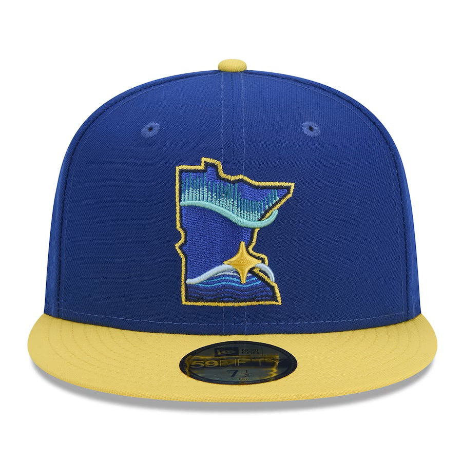Casquette ajustée 59Fifty 2024 City Connect bleu roi/or des Twins du Minnesota MLB New Era pour homme