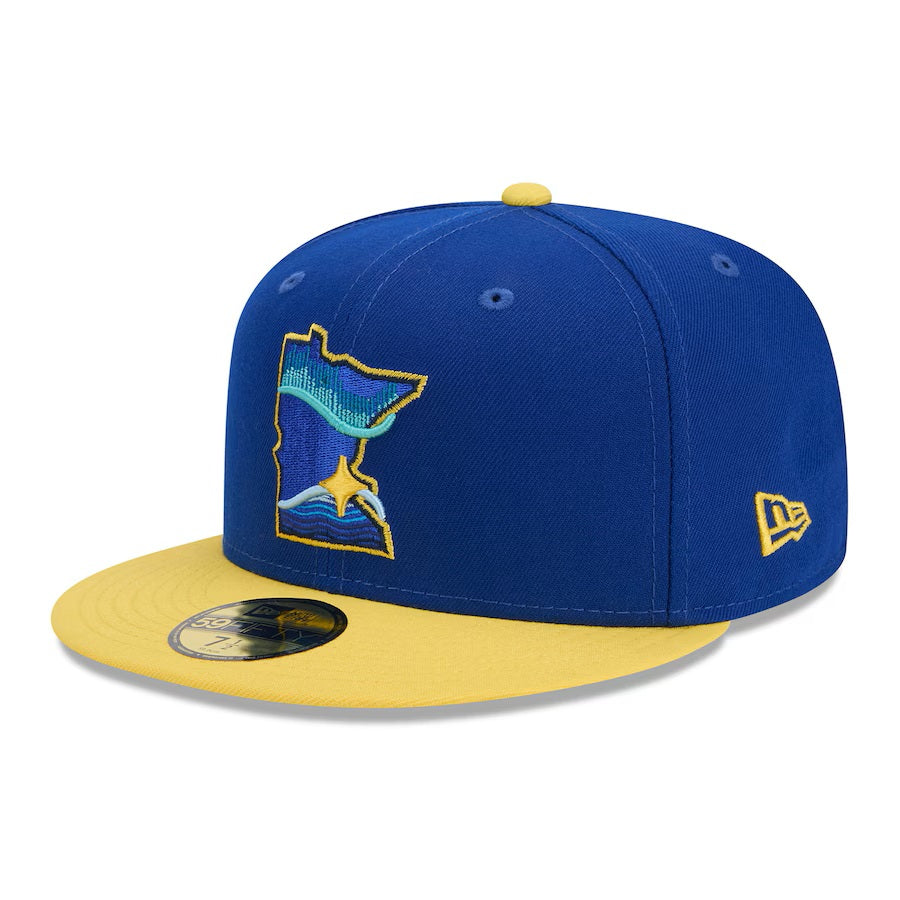Casquette ajustée 59Fifty 2024 City Connect bleu roi/or des Twins du Minnesota MLB New Era pour homme