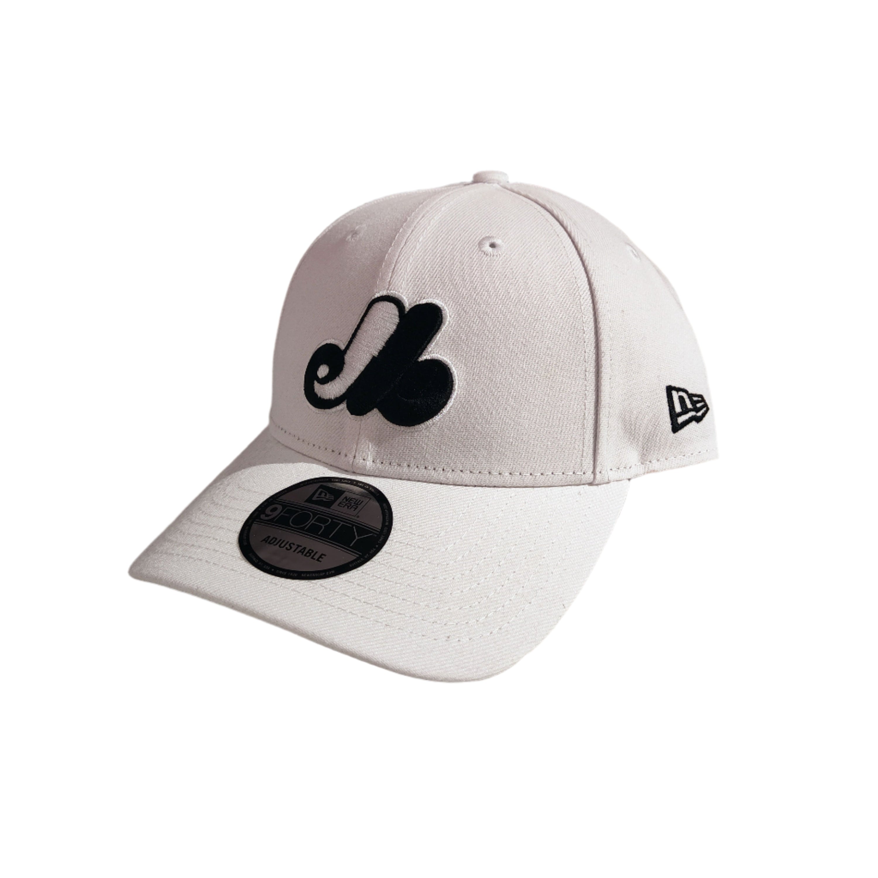 Casquette ajustable blanche 9Forty Cooperstown pour homme des Expos de Montréal MLB New Era