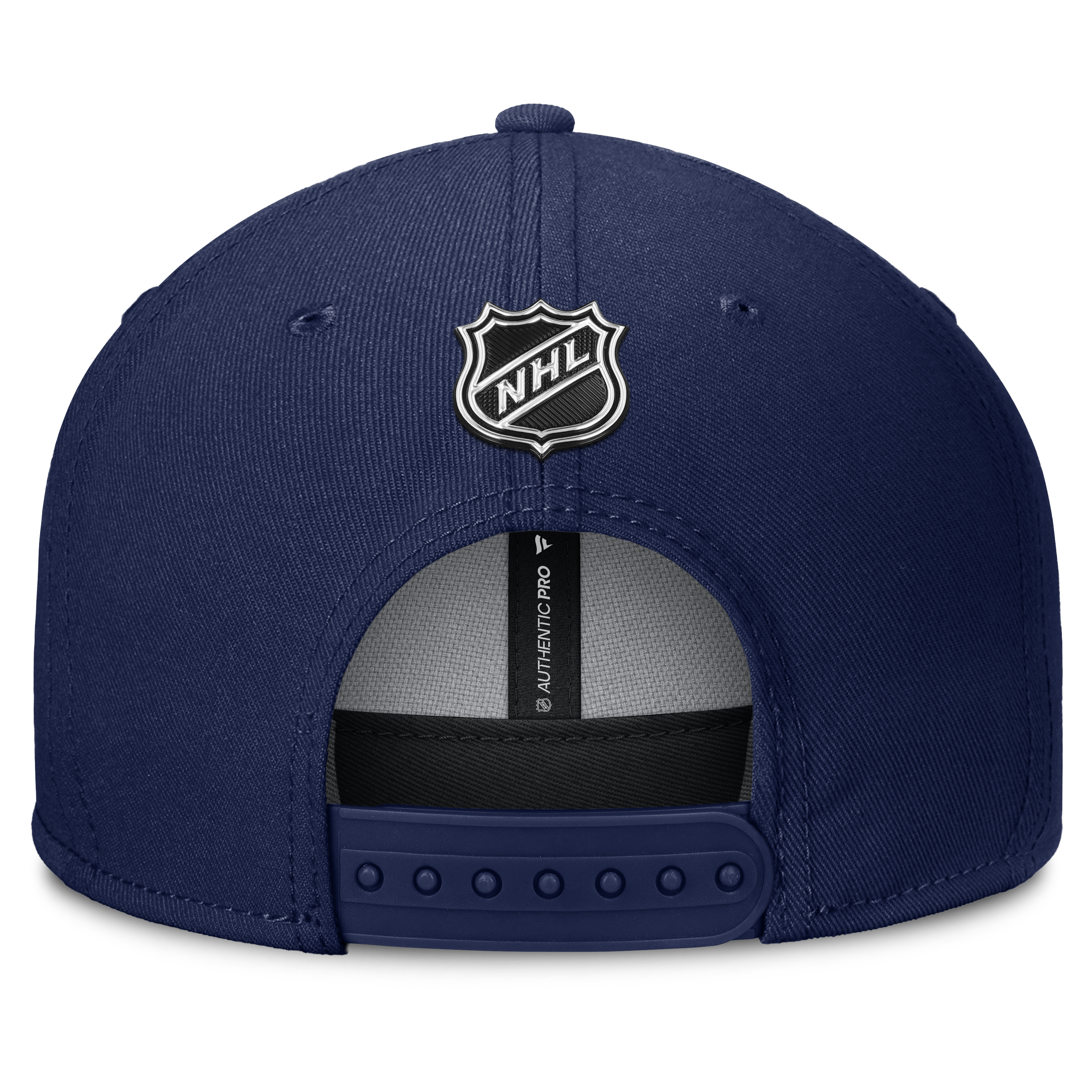 Casquette snapback Authentic Pro 2025 Camp d'entraînement pour homme, bleu marine, marque Fanatics, des Canadiens de Montréal (NHL).
