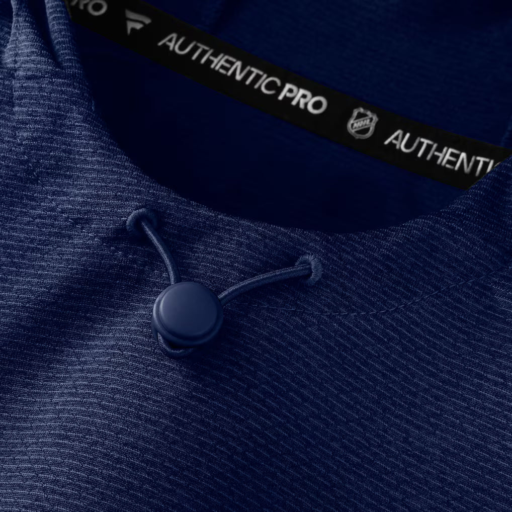 Sweat à capuche léger pour homme de marque NHL Fanatics des Canadiens de Montréal, bleu marine, Authentic Pro Rink