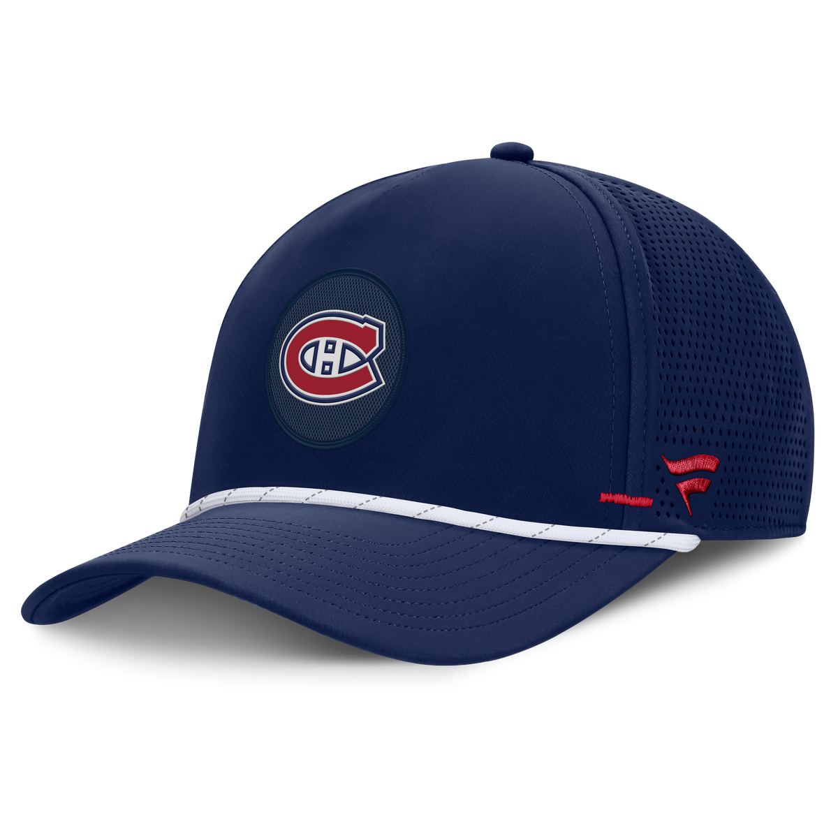 Montreal Canadiens NHL Fanatics Branded Men's Navy Authentic Pro Rink Vented A-Frame Snapback