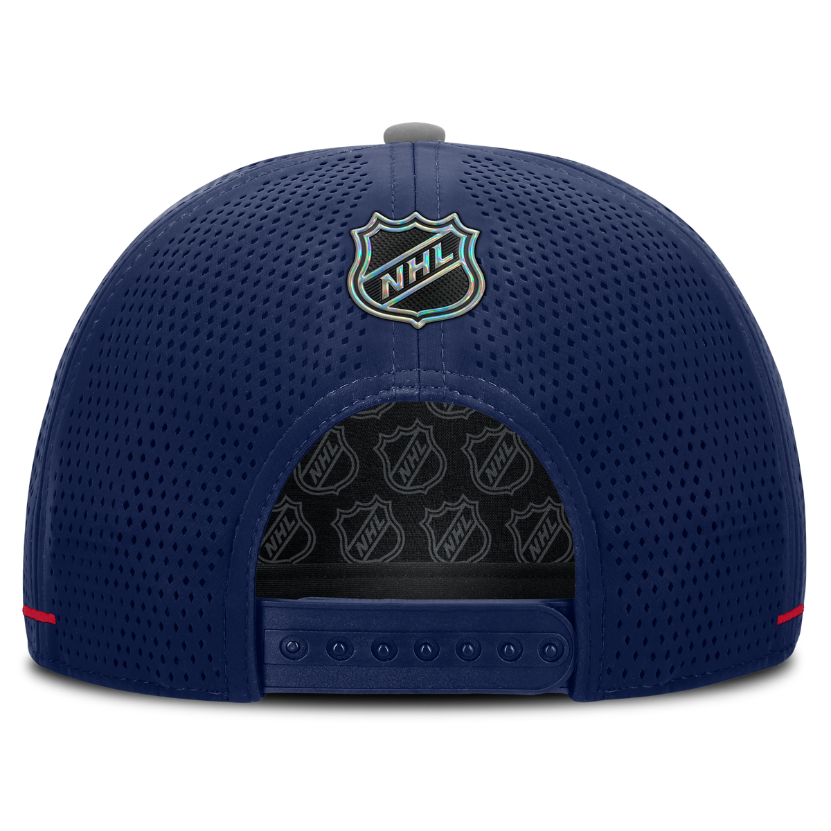 Montreal Canadiens NHL Fanatics Branded Men's Navy Authentic Pro Rink Vented A-Frame Snapback