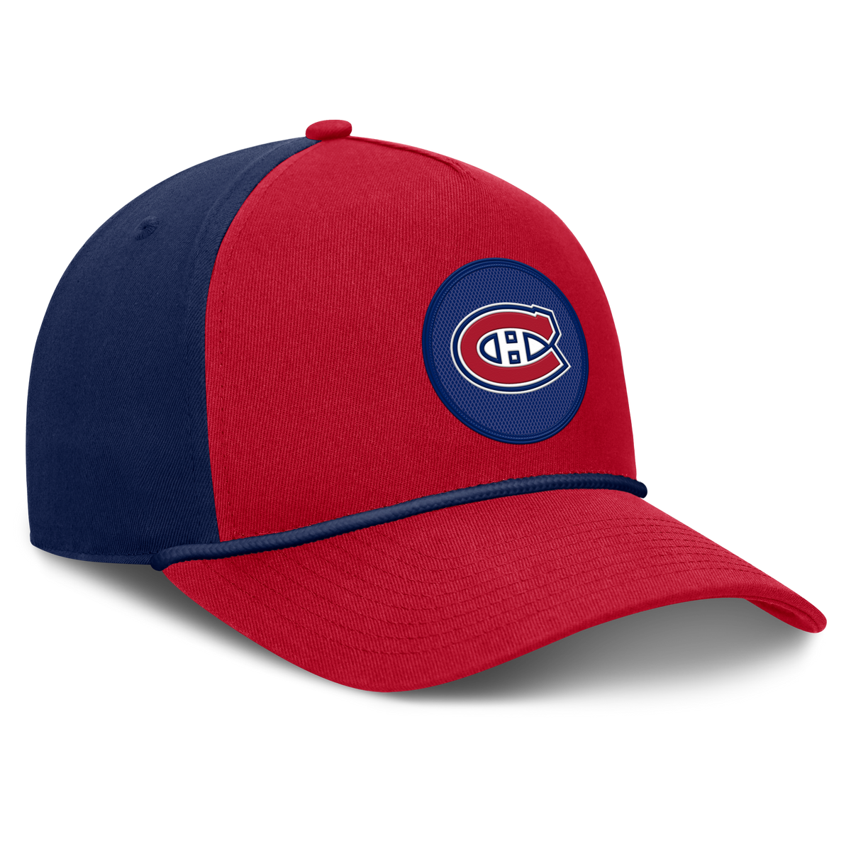 Montreal Canadiens NHL Fanatics Branded Men's Navy/Red Authentic Pro Rink A-Frame Snapback