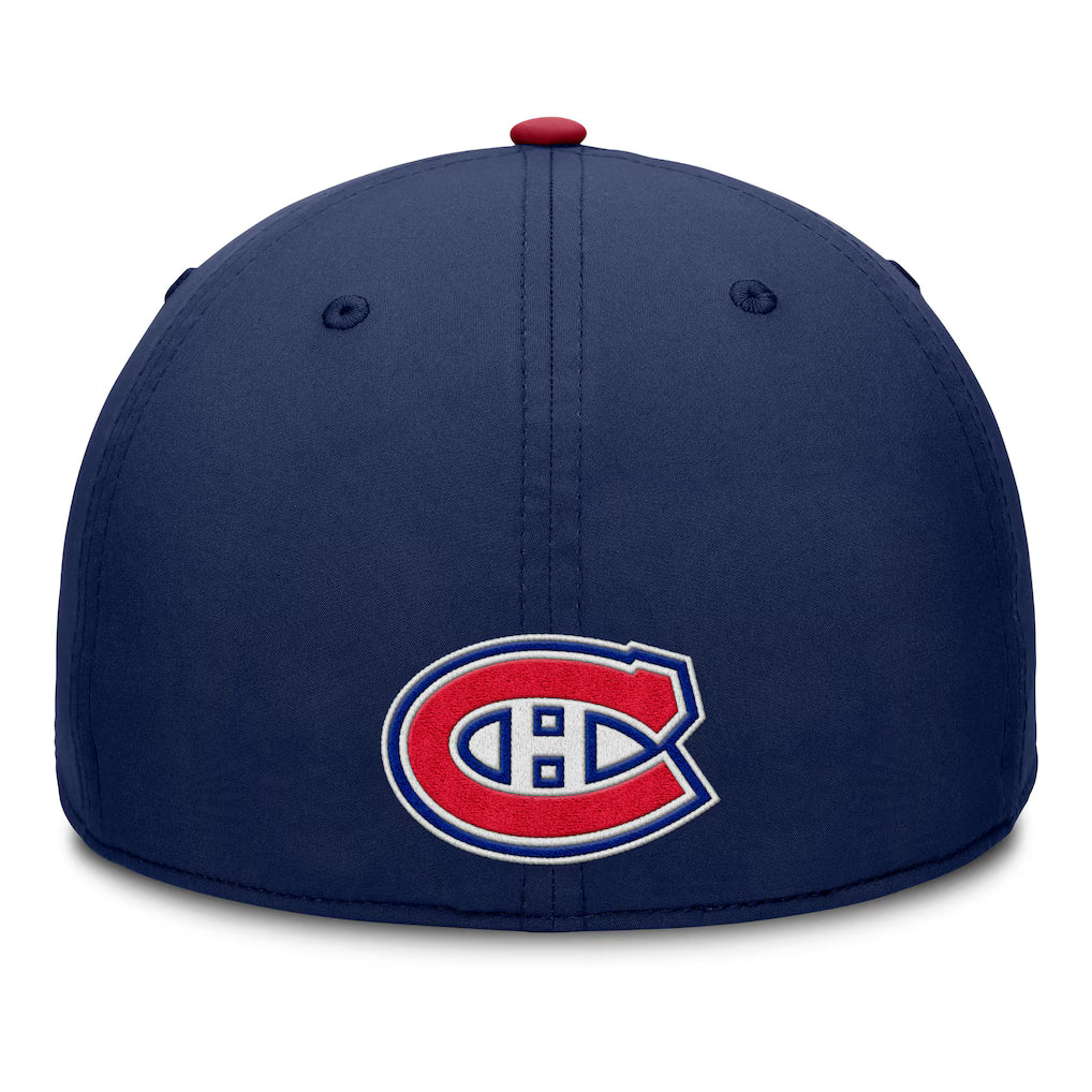 Montreal Canadiens NHL Fanatics Branded Men's Navy/Red Rink Stretch Fit Hat