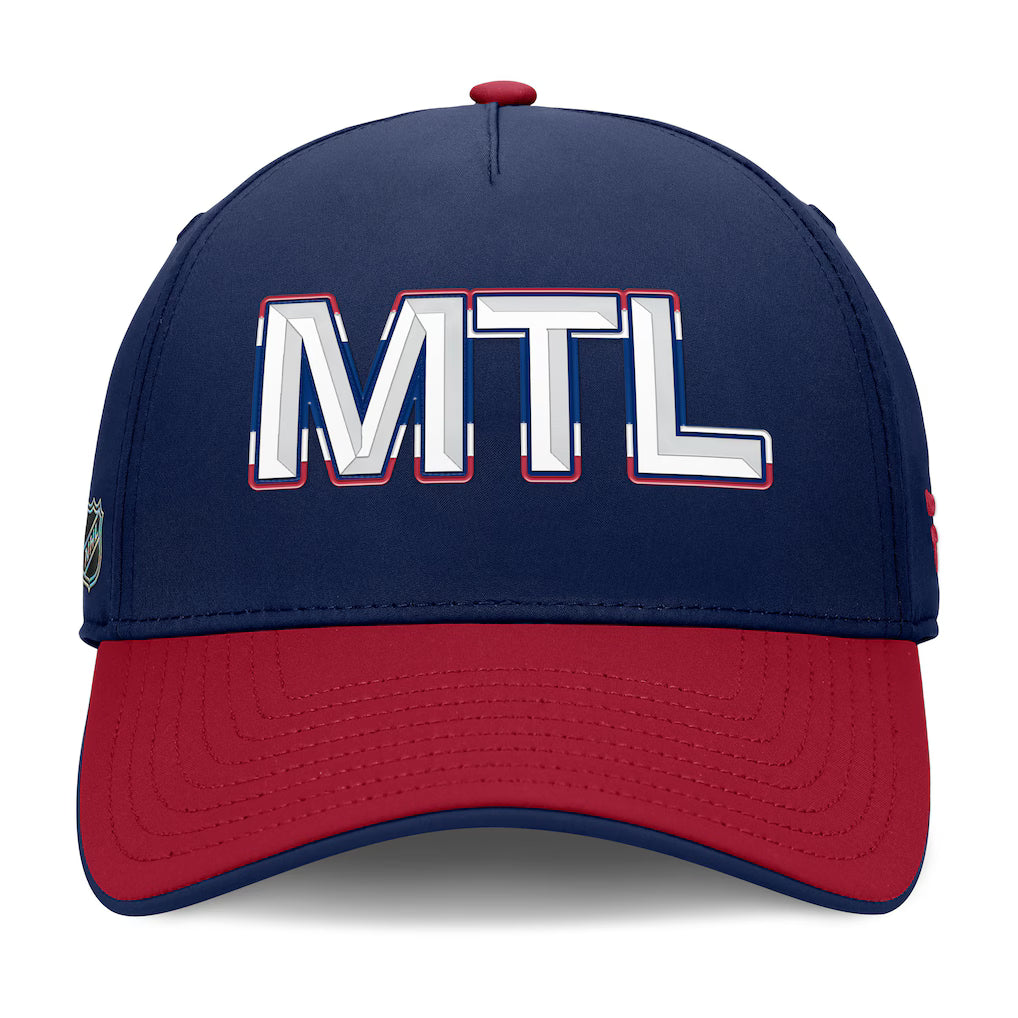 Casquette extensible bleu marine/rouge de marque NHL Fanatics des Canadiens de Montréal pour homme